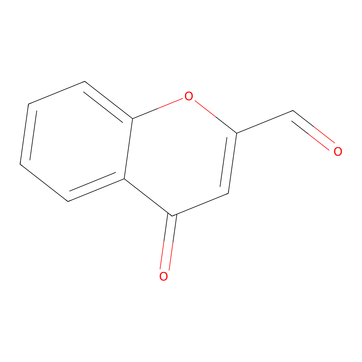 4-oxo-4H-chromene-2-carbaldehyde molecular structure, CAS 65160-21-6