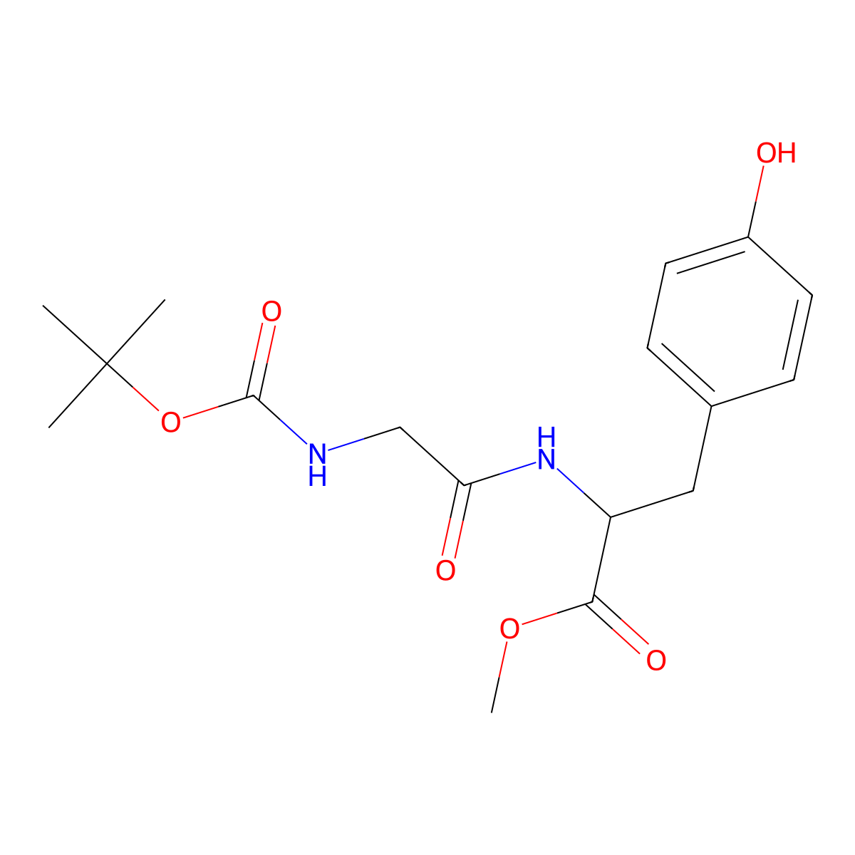 Boc-Gly-Tyr-Ome molecular structure, CAS 65160-62-5