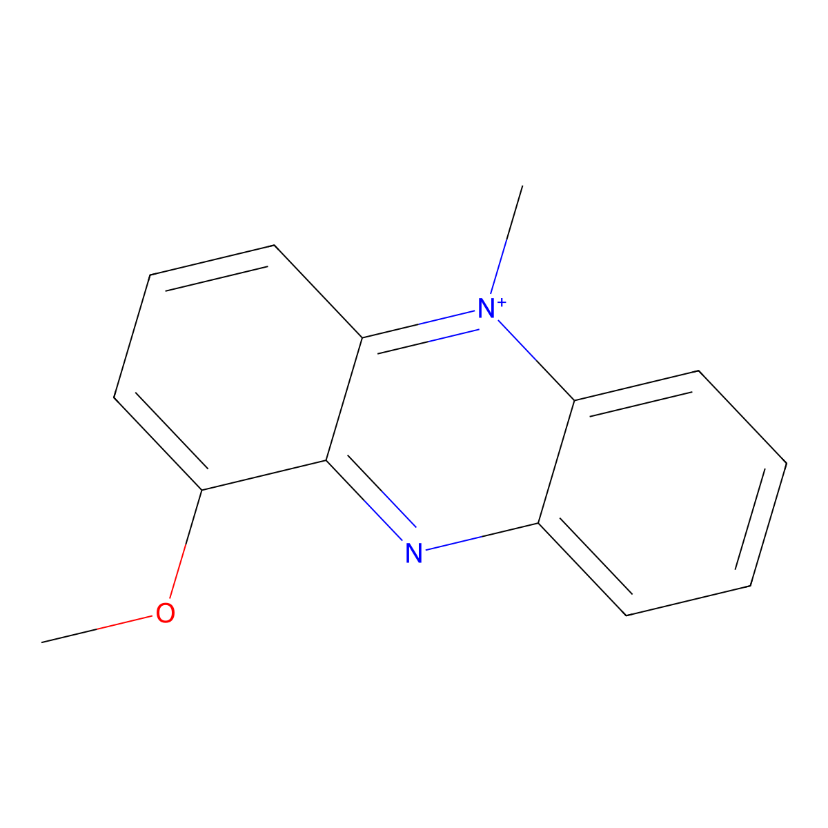 1-Methoxy-5-methylphenazin-5-ium molecular structure, CAS 65162-12-1