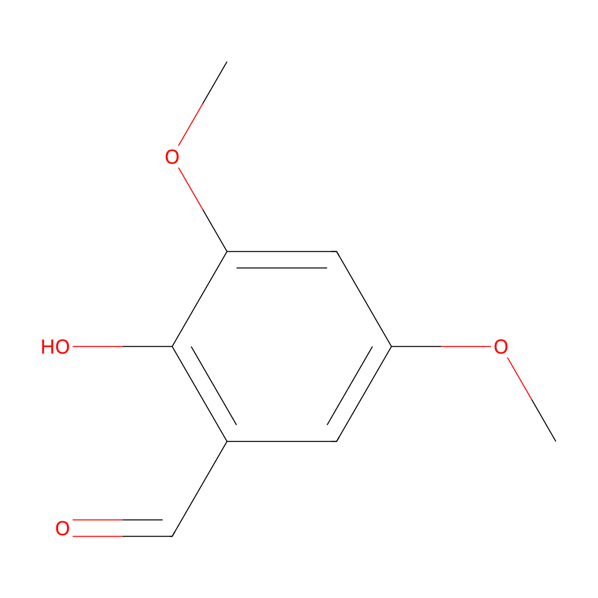 2-Hydroxy-3,5-dimethoxybenzaldehyde molecular structure, CAS 65162-29-0