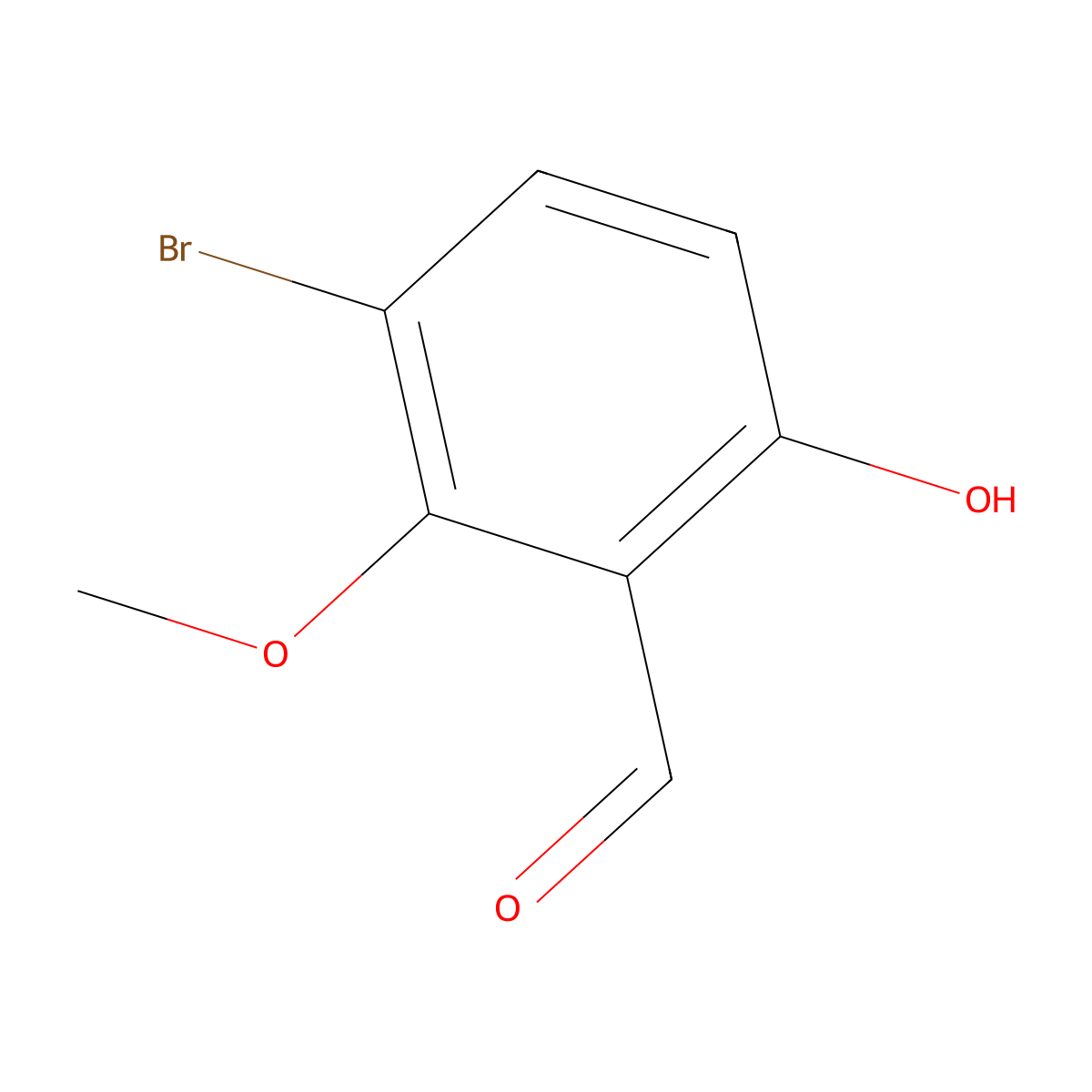 5-Bromo-6-methoxysalicylaldehyde molecular structure, CAS 65162-32-5