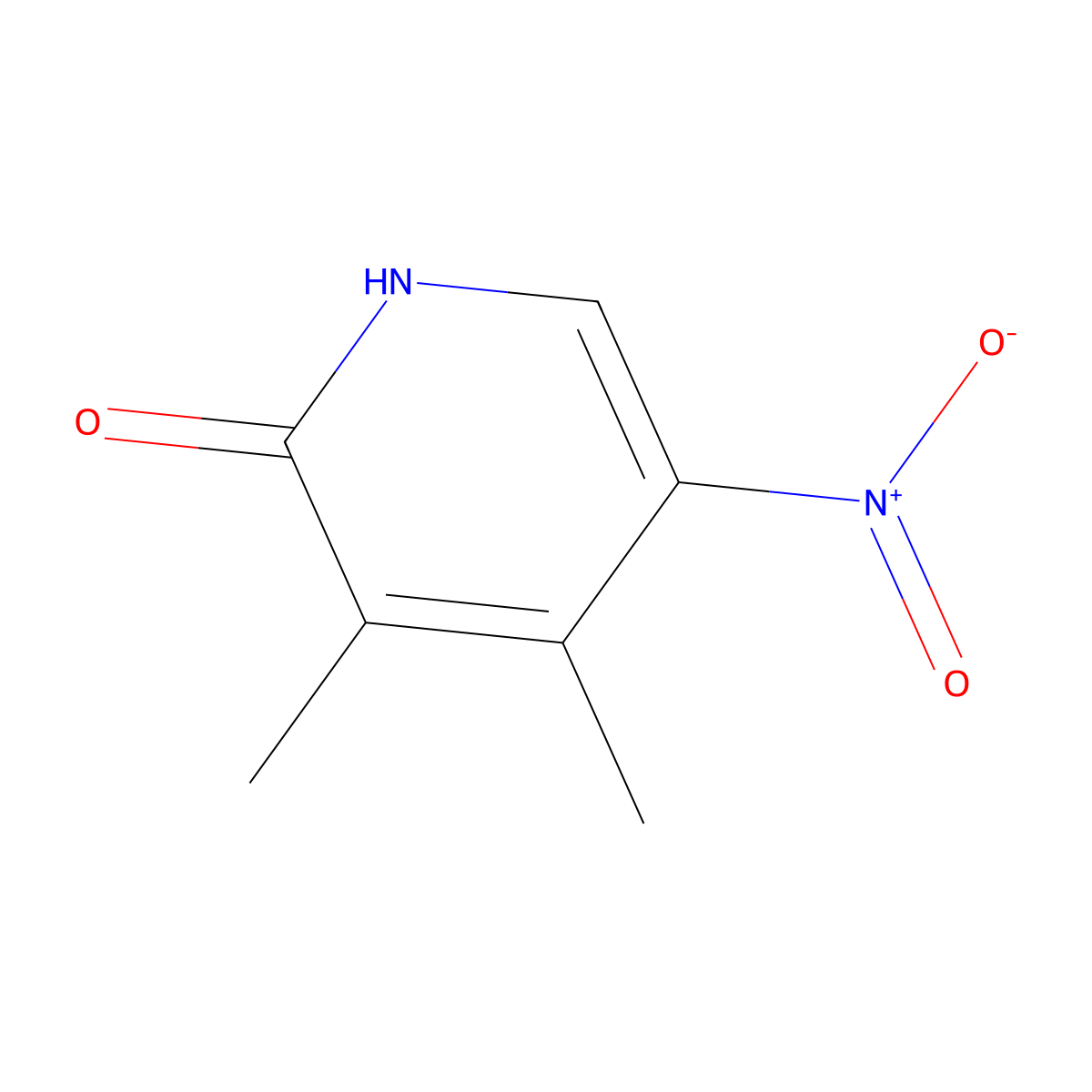 3,4-Dimethyl-5-nitropyridin-2(1H)-one molecular structure, CAS 65169-34-8