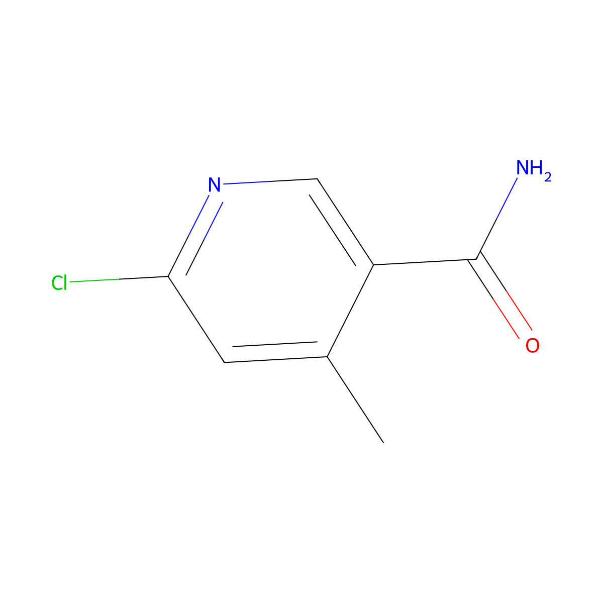 6-Chloro-4-methylnicotinamide molecular structure, CAS 65169-37-1
