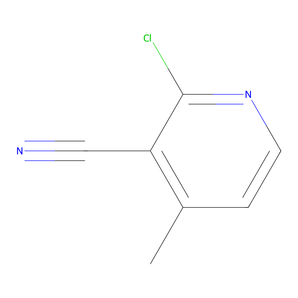 2-Chloro-4-methyl-nicotinonitrile molecular structure, CAS 65169-38-2