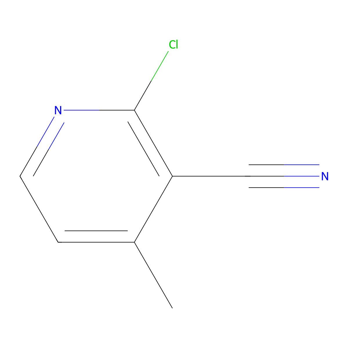 2-Chloro-4-methyl-nicotinonitrile molecular structure, CAS 65169-38-2