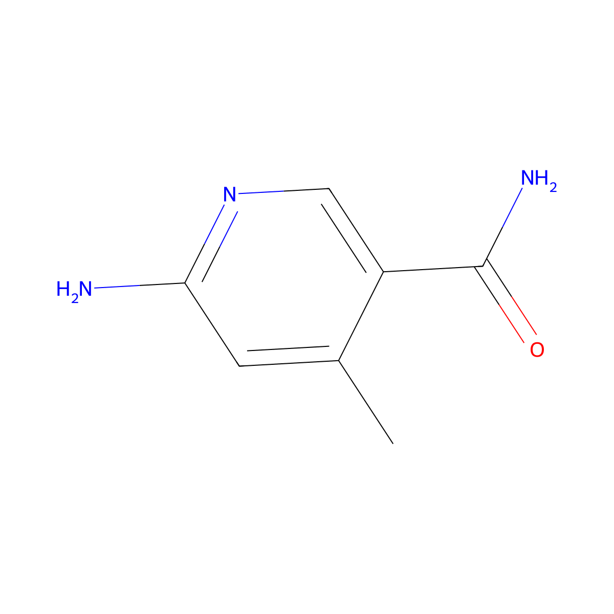 6-Amino-4-methyl-nicotinamide molecular structure, CAS 65169-39-3