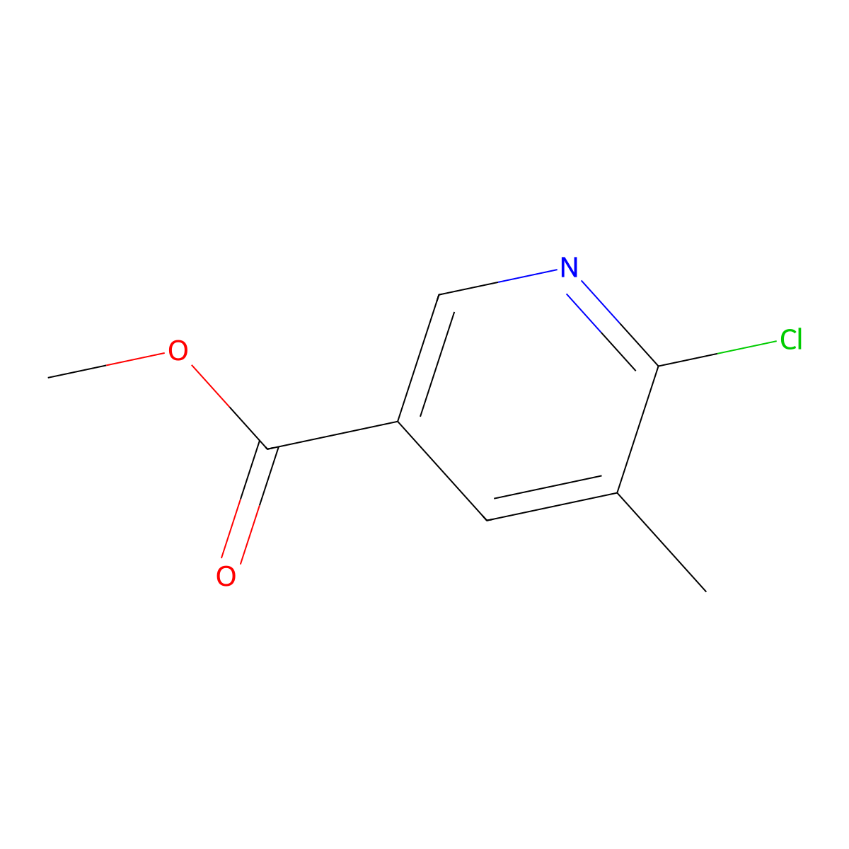 Methyl 6-chloro-5-methylpyridine-3-carboxylate molecular structure, CAS 65169-42-8