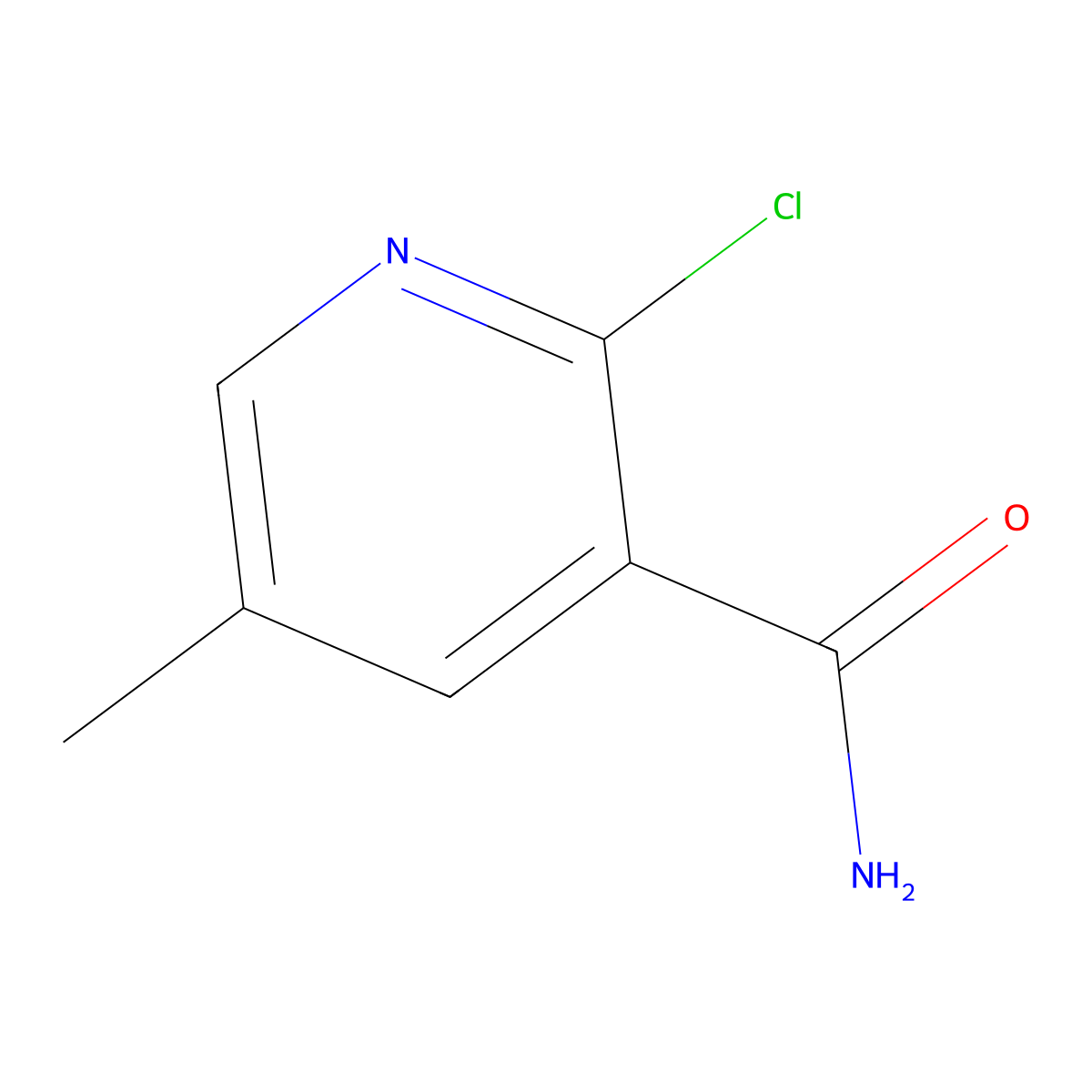 2-Chloro-5-methylnicotinamide molecular structure, CAS 65169-45-1