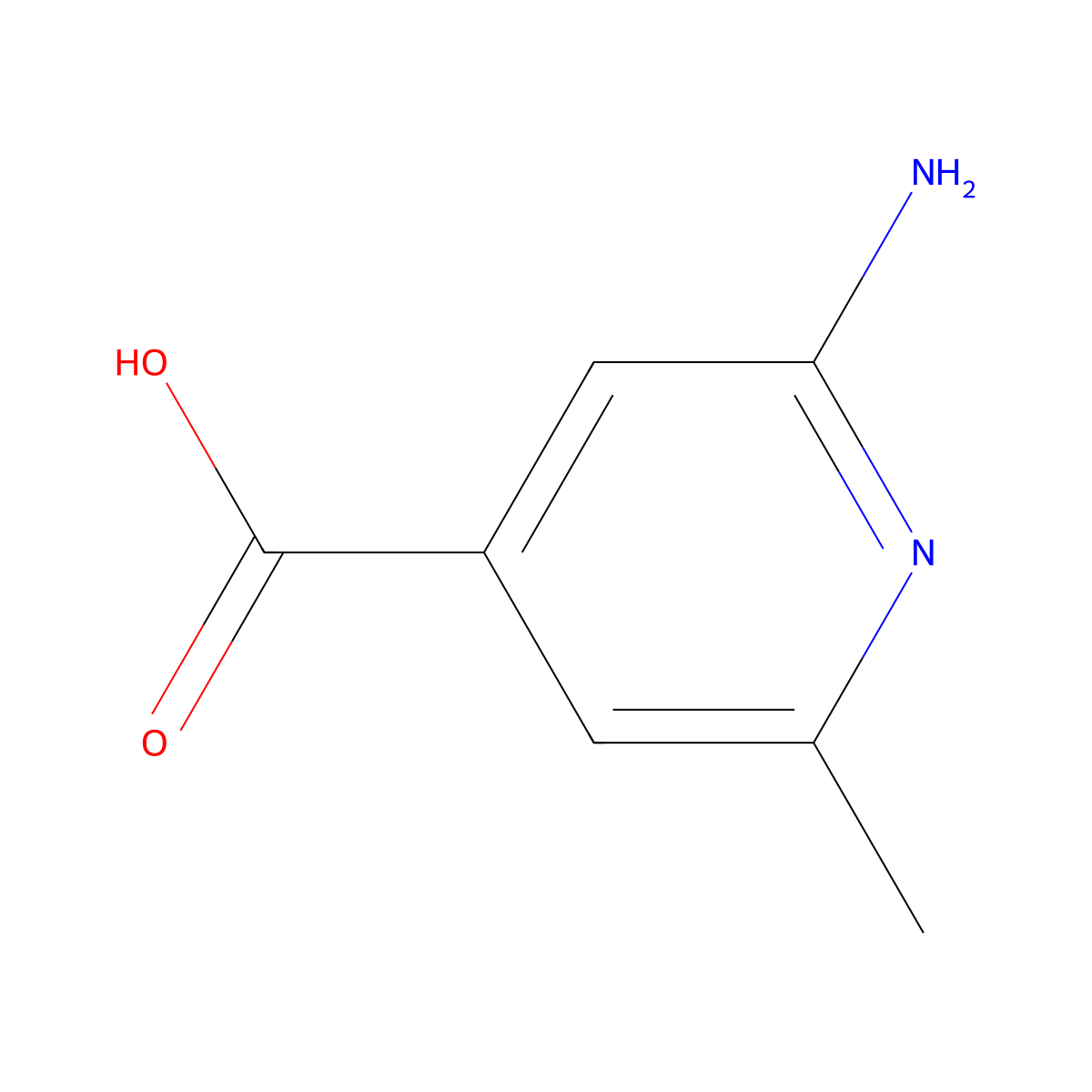 2-Amino-6-methylisonicotinic acid molecular structure, CAS 65169-64-4