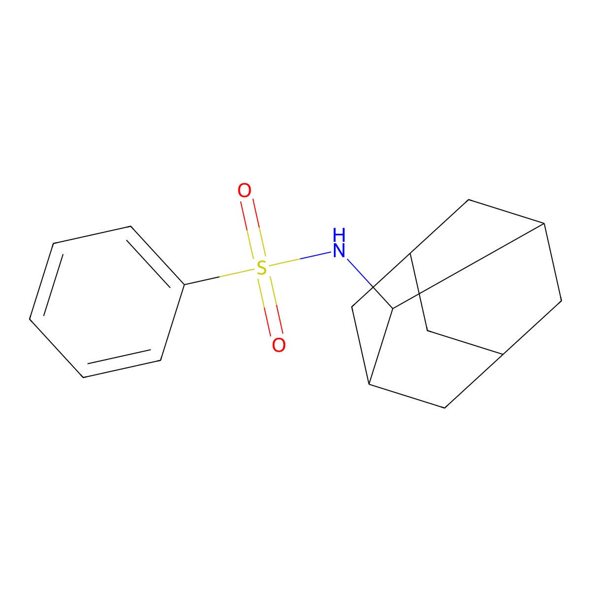 N-(2-adamantyl)benzenesulfonamide molecular structure, CAS 6517-14-2
