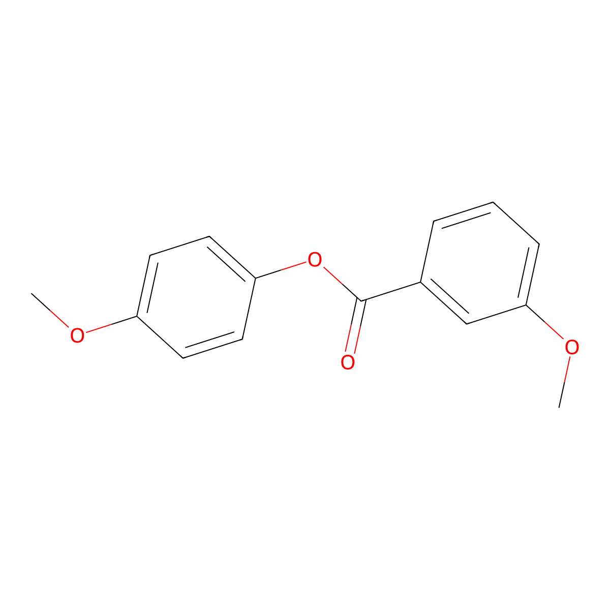 m-Anisic acid, 4-methoxyphenyl ester molecular structure, CAS 65170-79-8