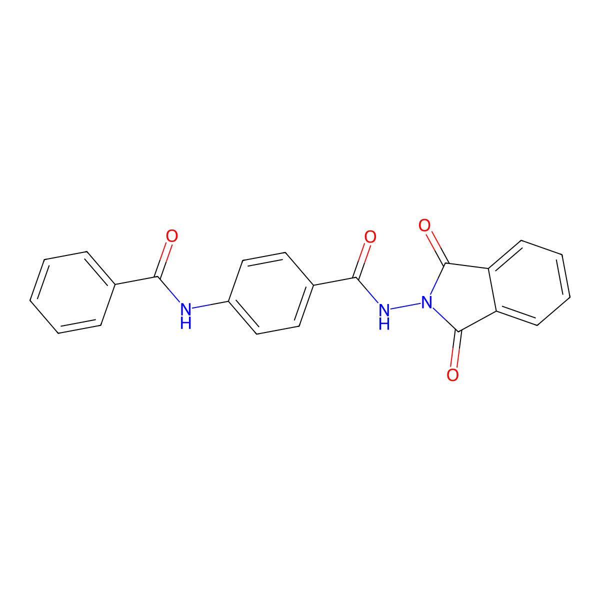 4-benzamido-N-(1,3-dioxoisoindol-2-yl)benzamide molecular structure, CAS 651709-16-9