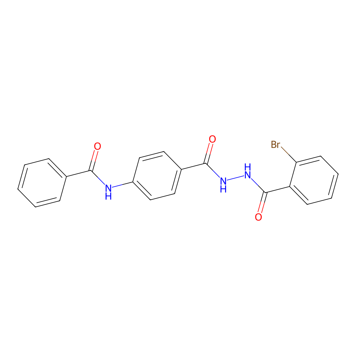 N-[4-[[(2-bromobenzoyl)amino]carbamoyl]phenyl]benzamide molecular structure, CAS 651709-33-0