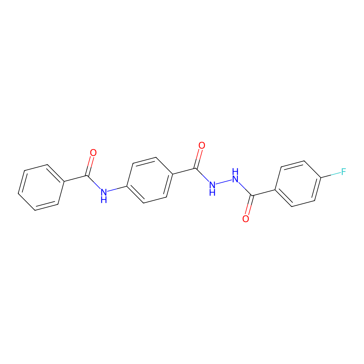 N-[4-[[(4-fluorobenzoyl)amino]carbamoyl]phenyl]benzamide molecular structure, CAS 651709-36-3