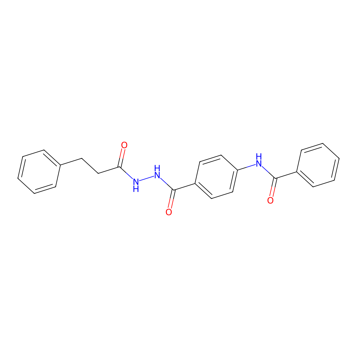 N-[4-[(3-phenylpropanoylamino)carbamoyl]phenyl]benzamide molecular structure, CAS 651709-42-1