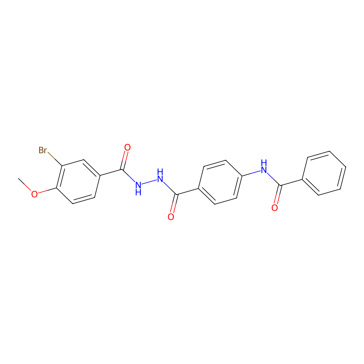 N-[4-[[(3-bromo-4-methoxybenzoyl)amino]carbamoyl]phenyl]benzamide molecular structure, CAS 651709-65-8