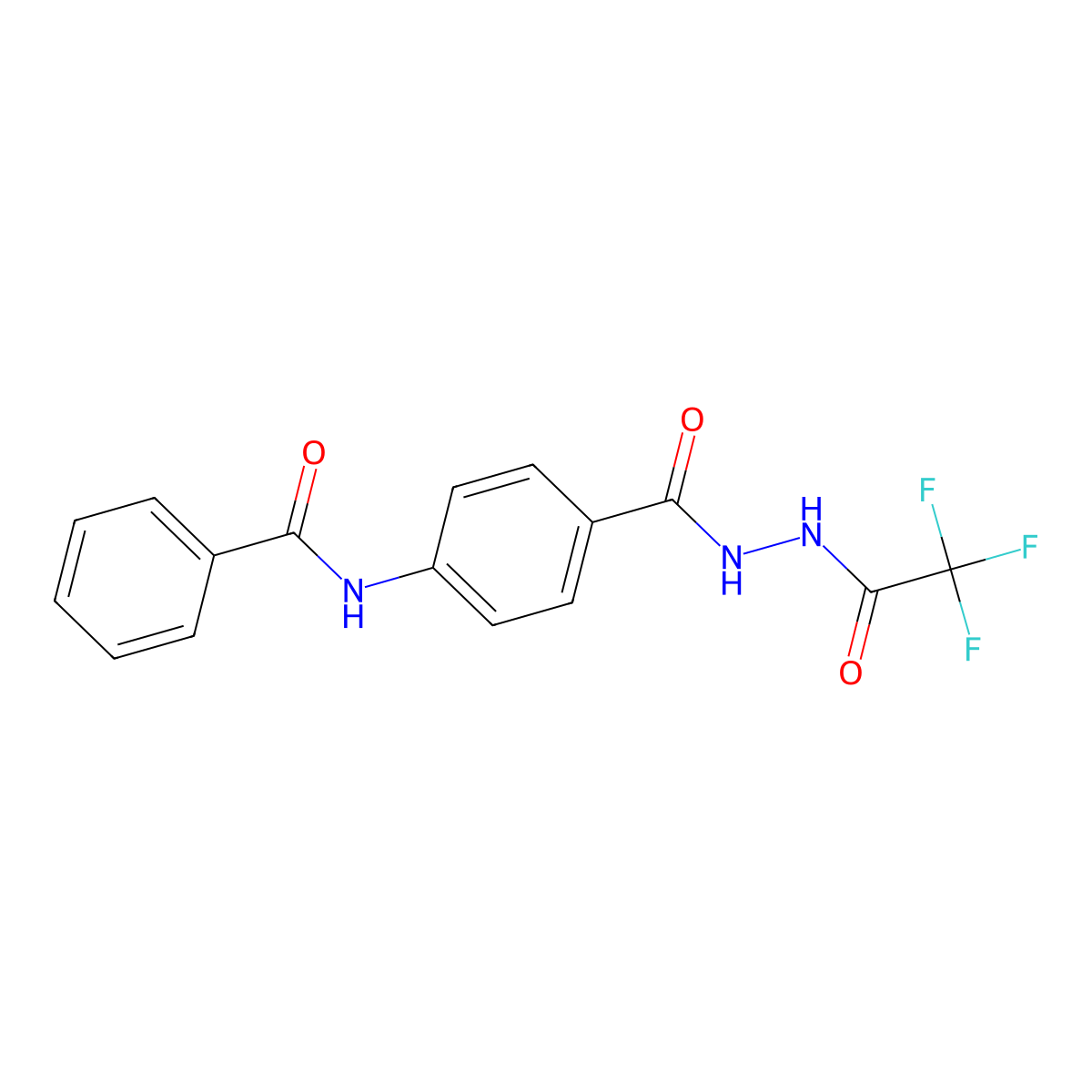 N-[4-[[(2,2,2-trifluoroacetyl)amino]carbamoyl]phenyl]benzamide molecular structure, CAS 651709-76-1