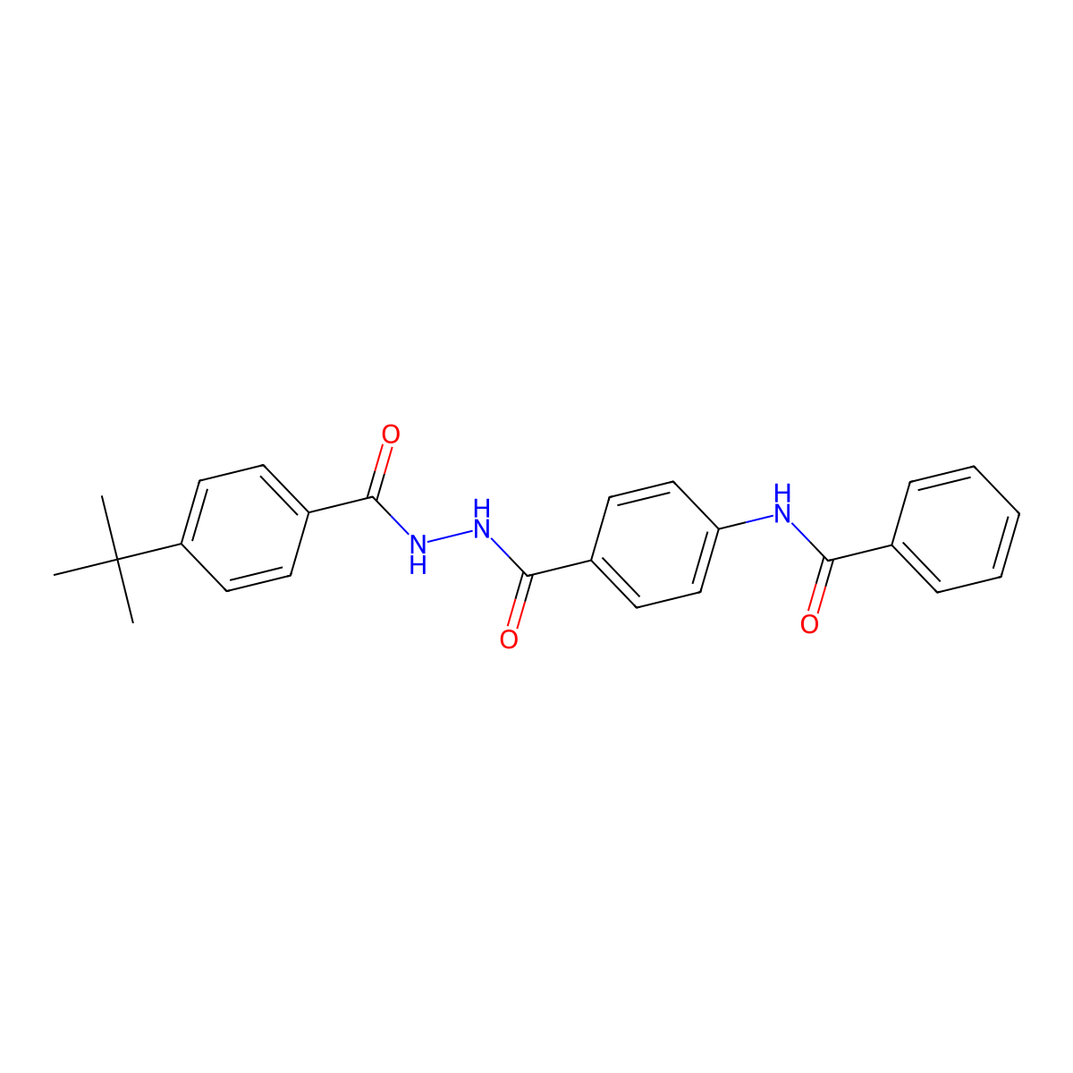 N-[4-[[(4-tert-butylbenzoyl)amino]carbamoyl]phenyl]benzamide molecular structure, CAS 651709-81-8