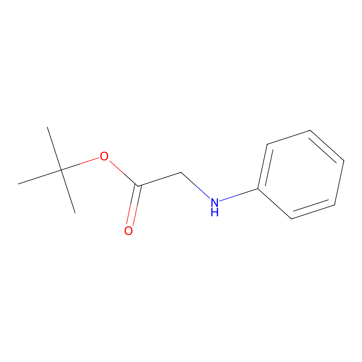 Tert-butyl 2-(phenylamino)acetate molecular structure, CAS 65171-67-7
