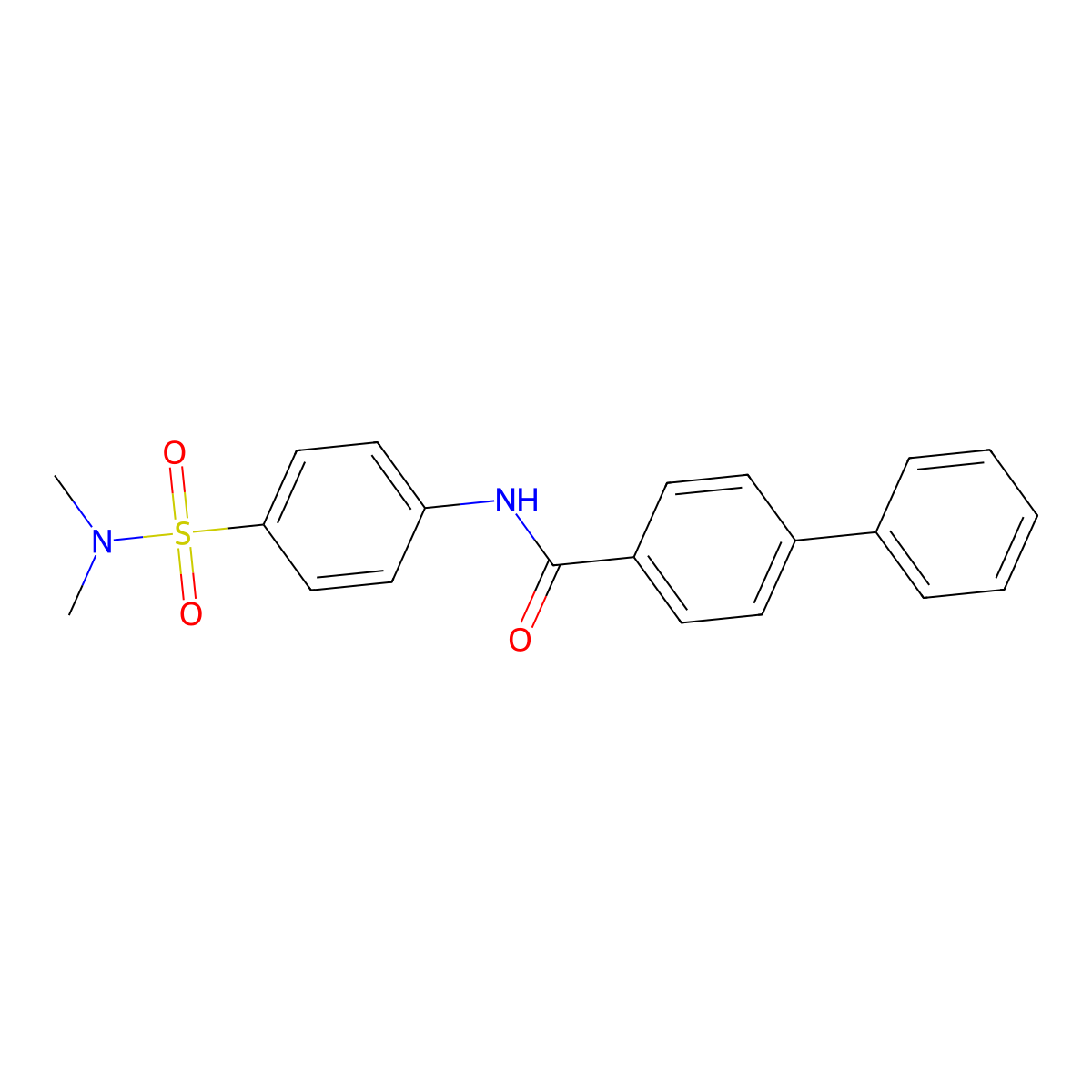 N-[4-(dimethylsulfamoyl)phenyl]-4-phenylbenzamide molecular structure, CAS 651711-70-5
