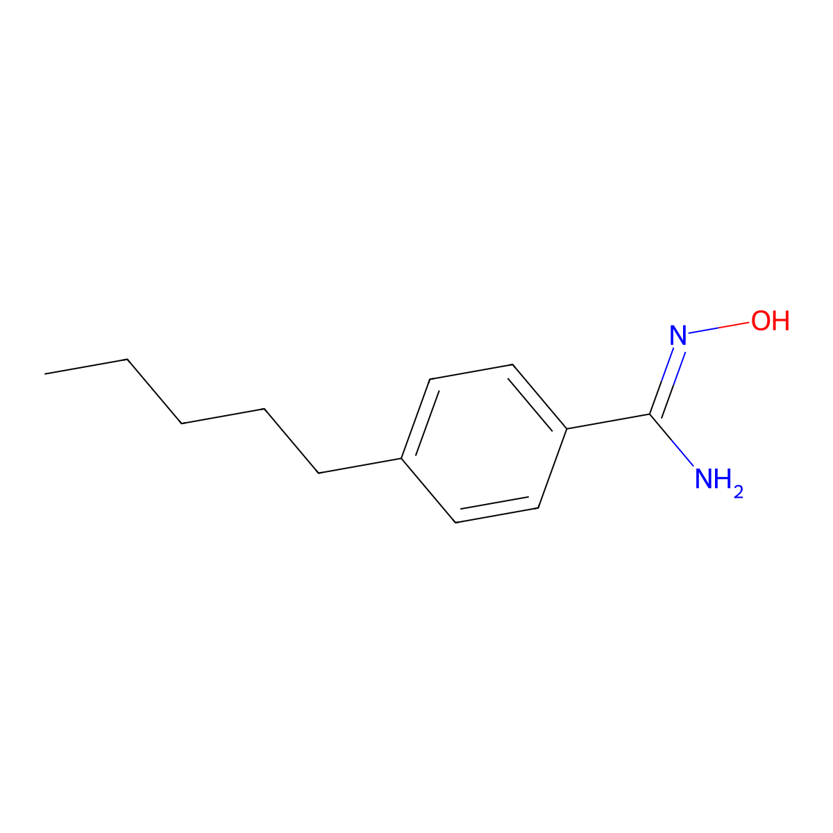 N-Hydroxy-4-pentylbenzenecarboximidamide molecular structure, CAS 651717-76-9