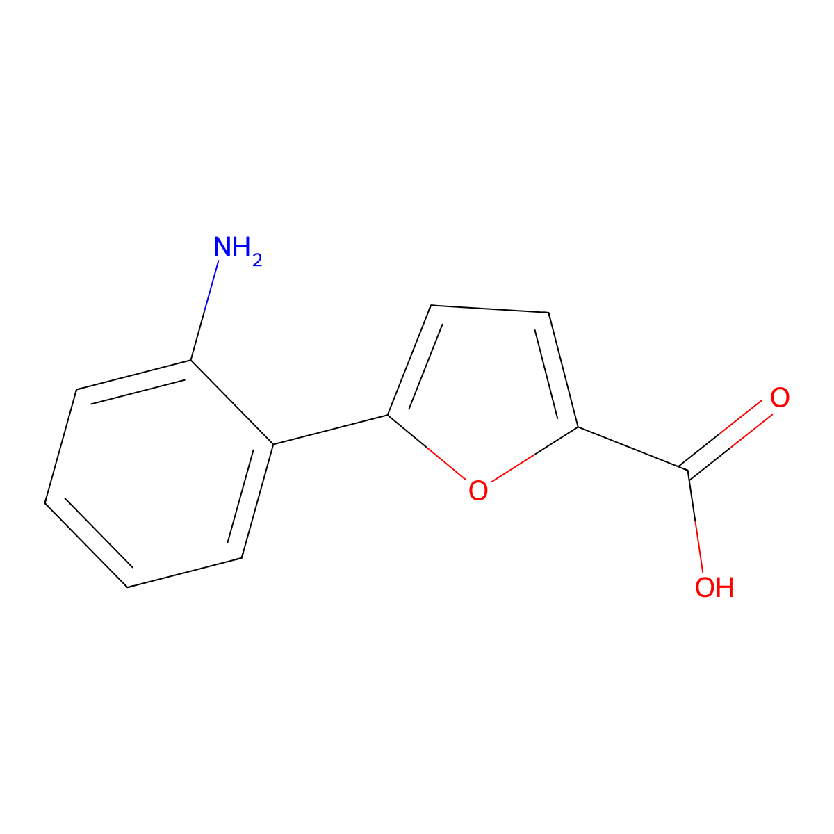 5-(2-Aminophenyl)furan-2-carboxylic acid molecular structure, CAS 65172-75-0