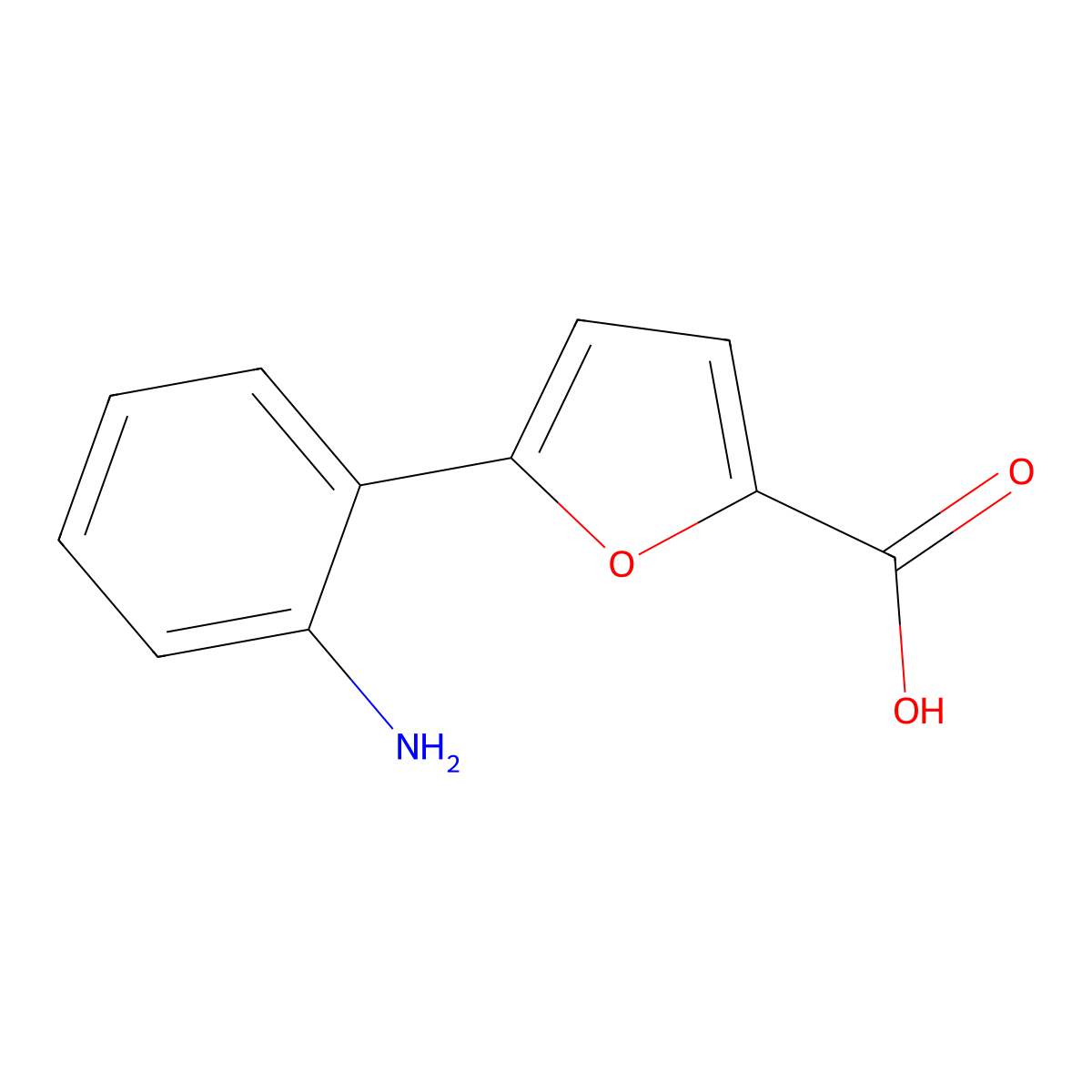 5-(2-Aminophenyl)furan-2-carboxylic acid molecular structure, CAS 65172-75-0