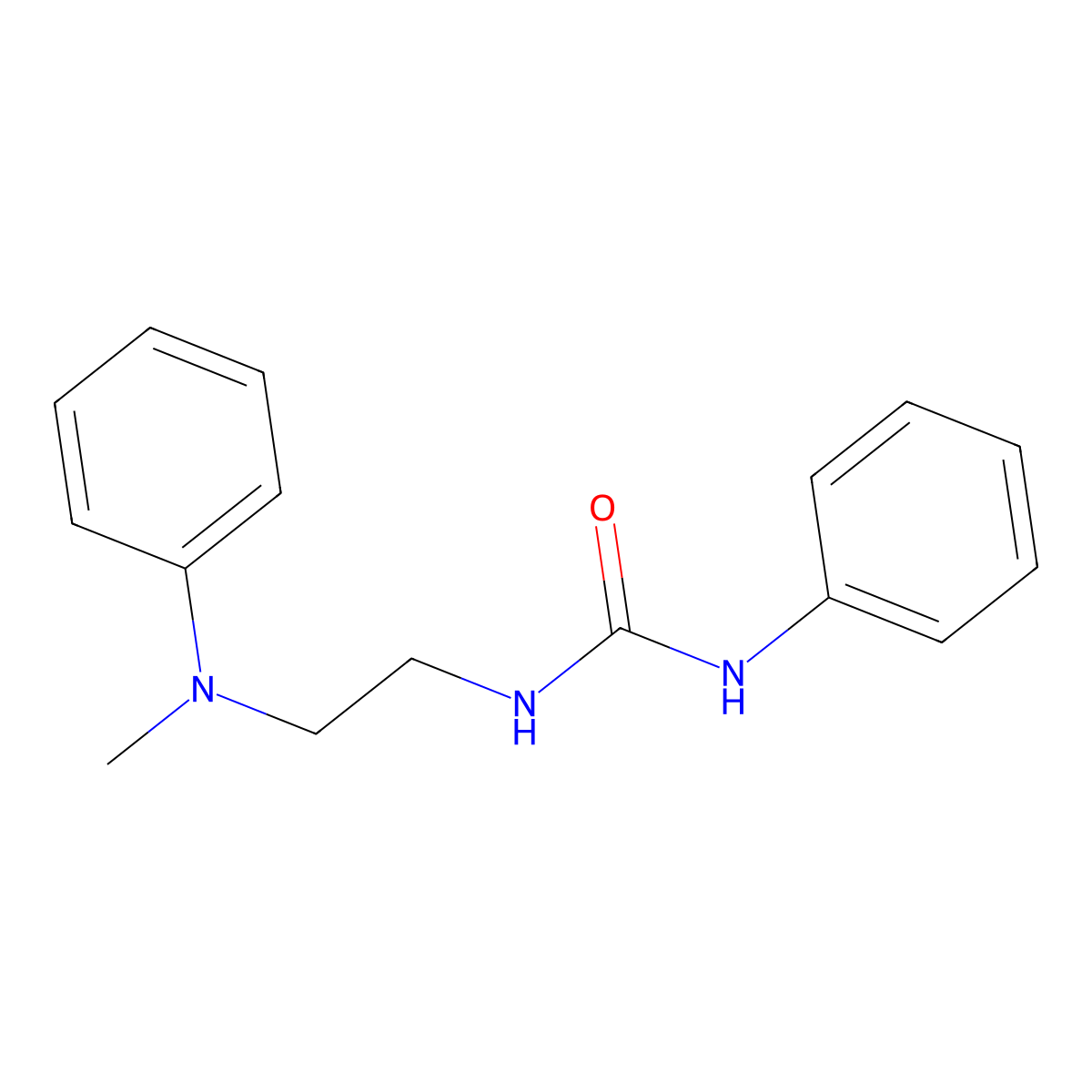 N-{2-[Methyl(phenyl)amino]ethyl}-N'-phenylurea molecular structure, CAS 65173-07-1