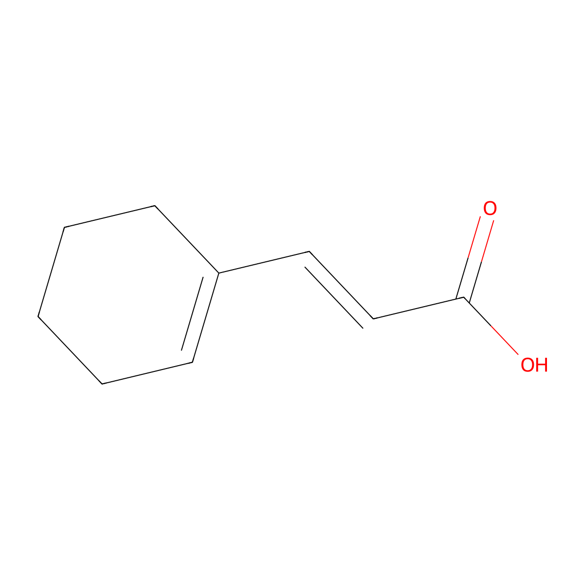 3-(Cyclohex-1-en-1-yl)acrylic acid molecular structure, CAS 65173-41-3