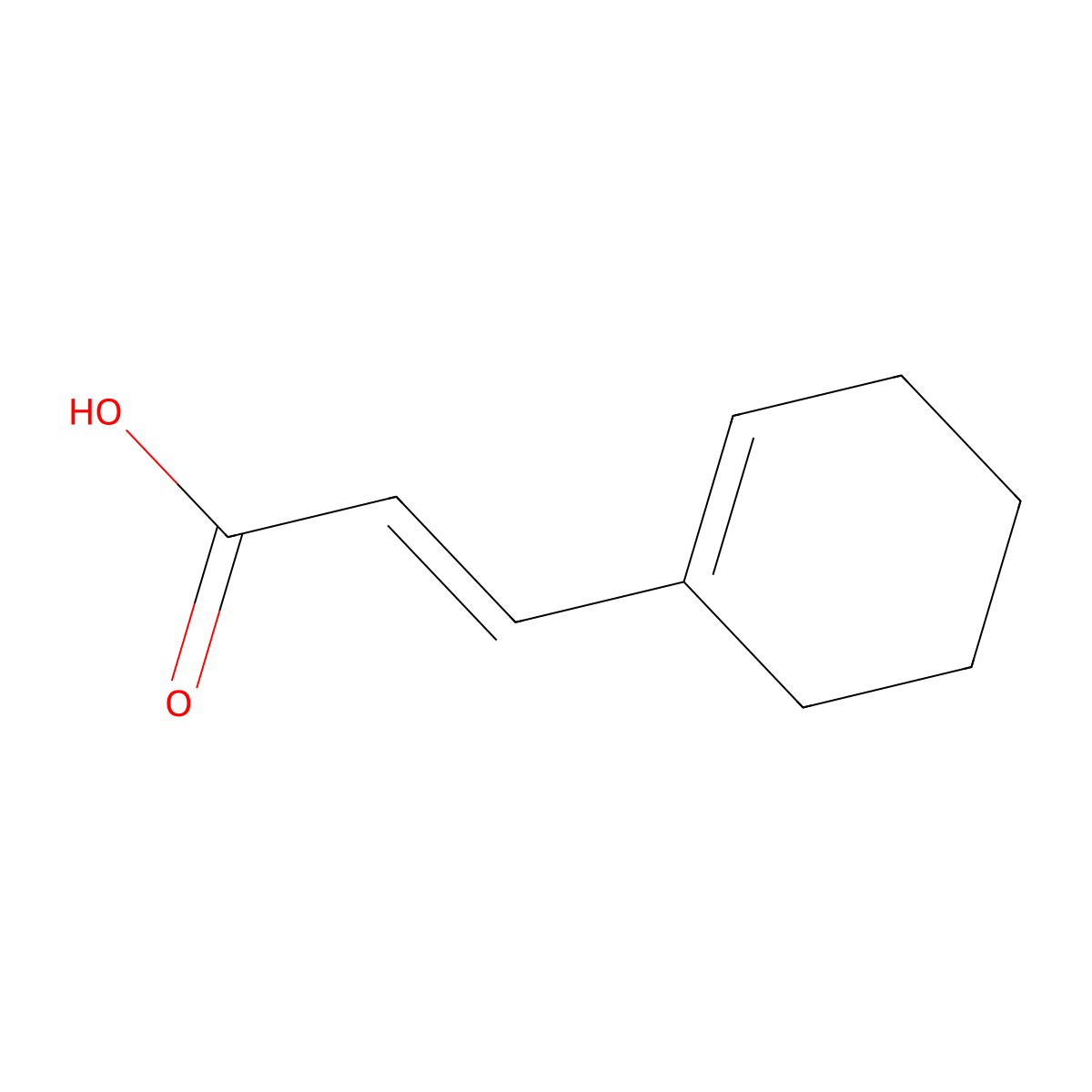3-(Cyclohex-1-en-1-yl)acrylic acid molecular structure, CAS 65173-41-3