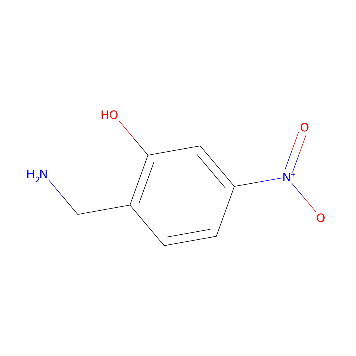 2-(Aminomethyl)-5-nitrophenol molecular structure, CAS 651733-06-1
