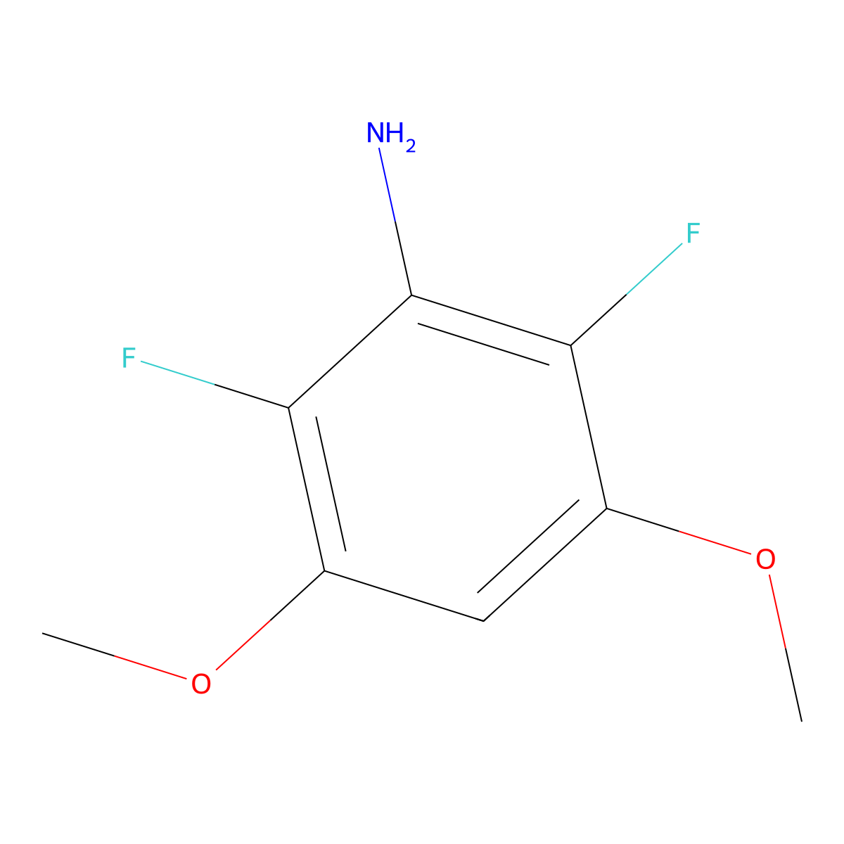 2,6-Difluoro-3,5-dimethoxybenzenamine molecular structure, CAS 651734-54-2