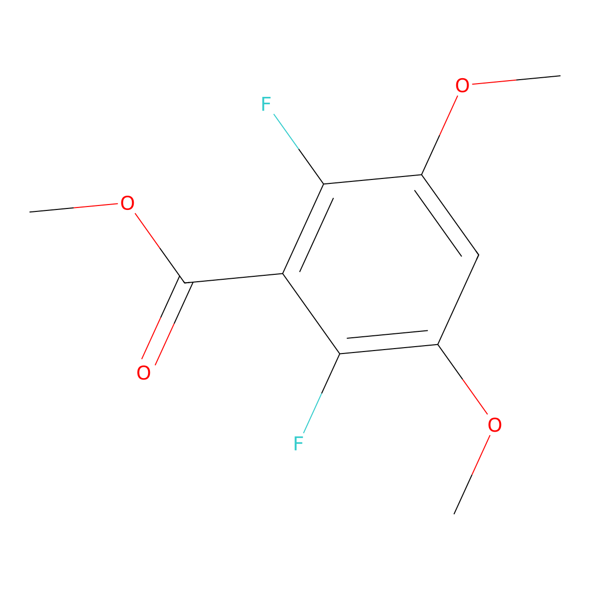 Methyl 2,6-difluoro-3,5-dimethoxybenzoate molecular structure, CAS 651734-55-3