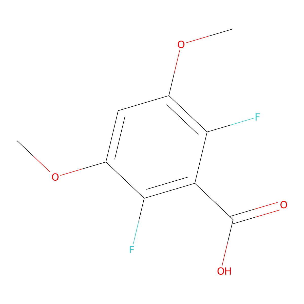 2,6-Difluoro-3,5-dimethoxybenzoic acid molecular structure, CAS 651734-56-4