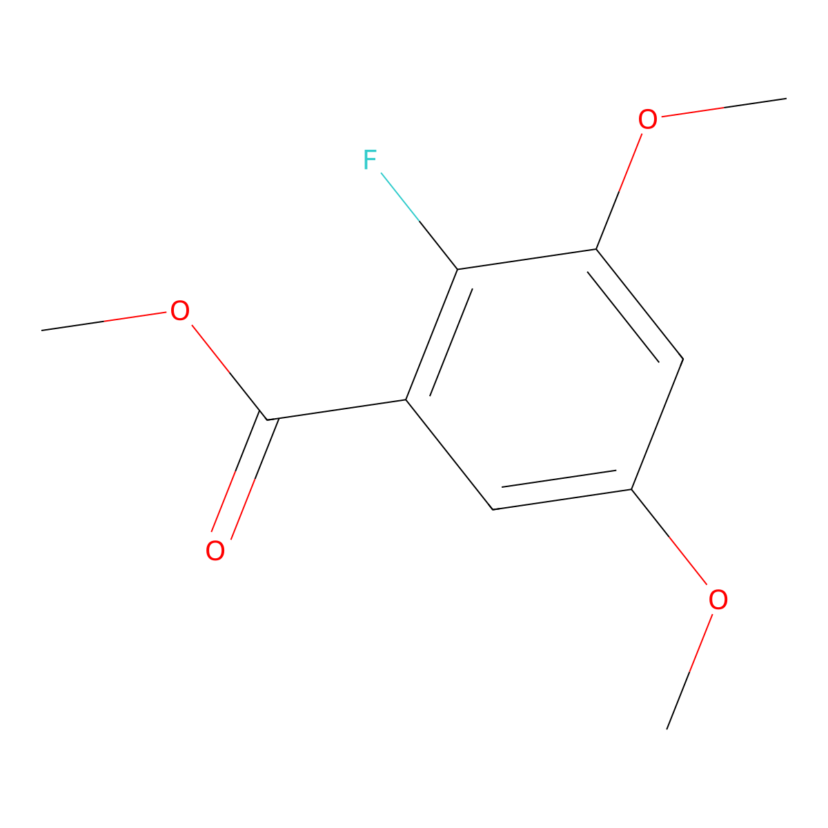 Methyl 2-fluoro-3,5-dimethoxybenzoate molecular structure, CAS 651734-58-6