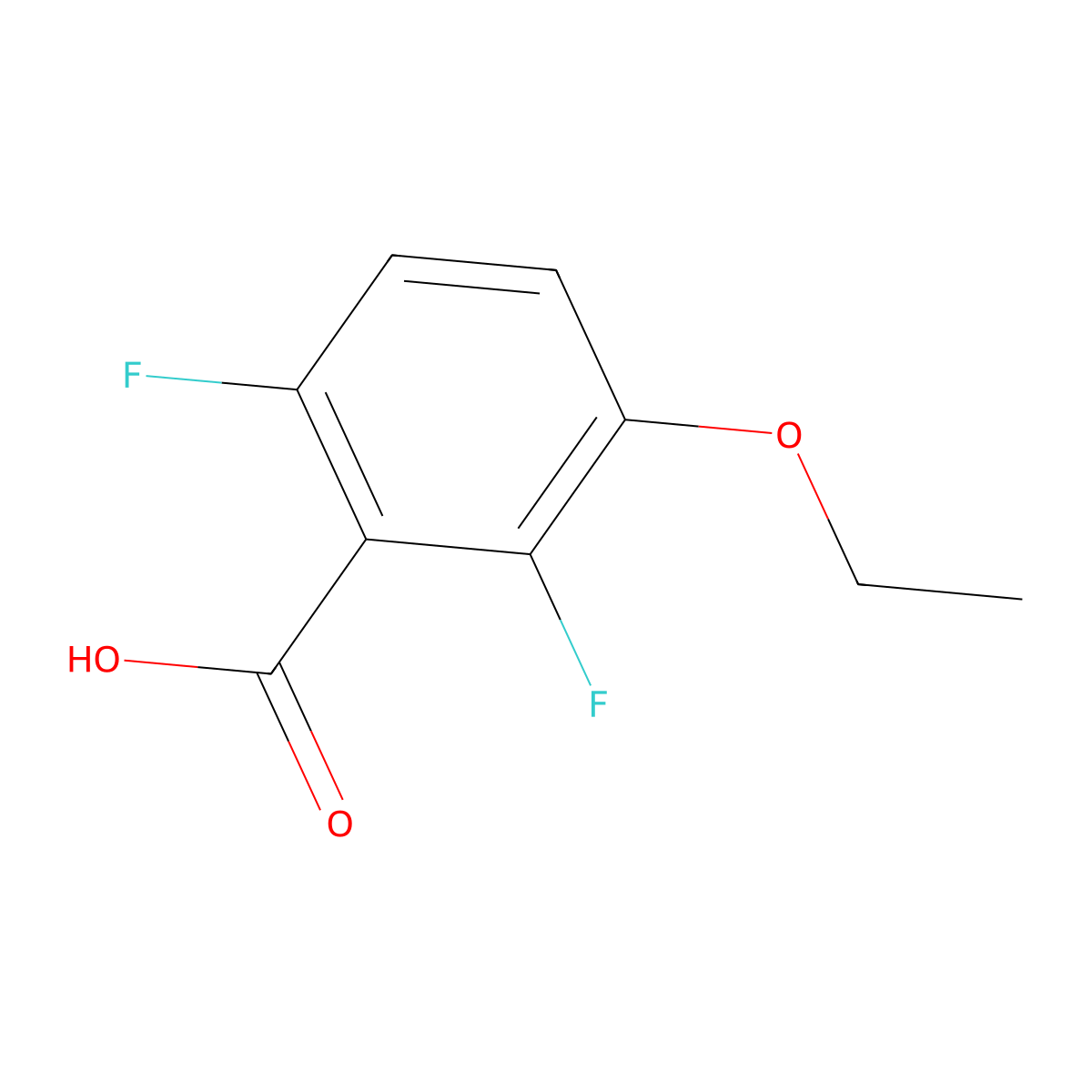 3-Ethoxy-2,6-difluorobenzoic acid molecular structure, CAS 651734-62-2