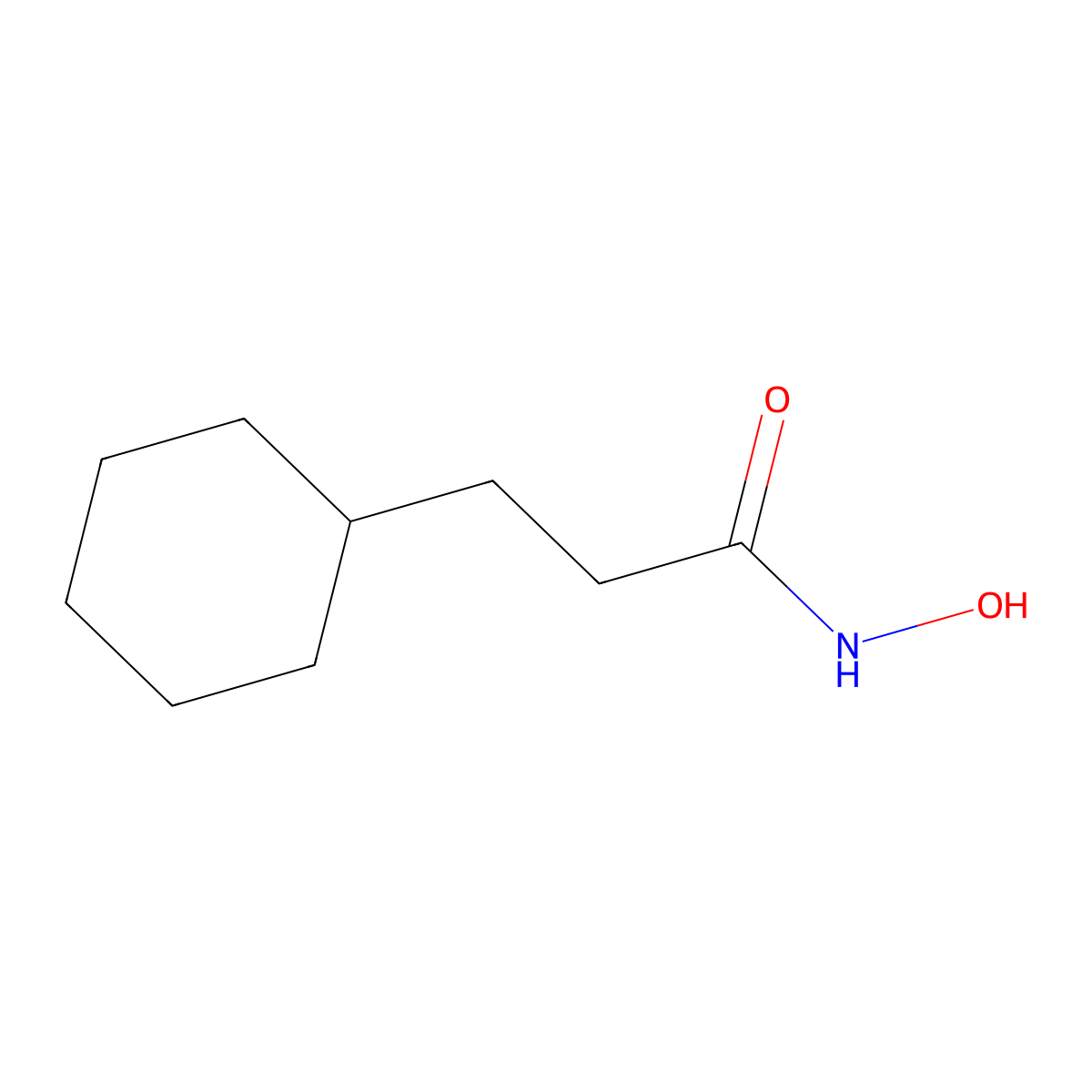 3-cyclohexyl-N-hydroxypropanamide molecular structure, CAS 651738-74-8