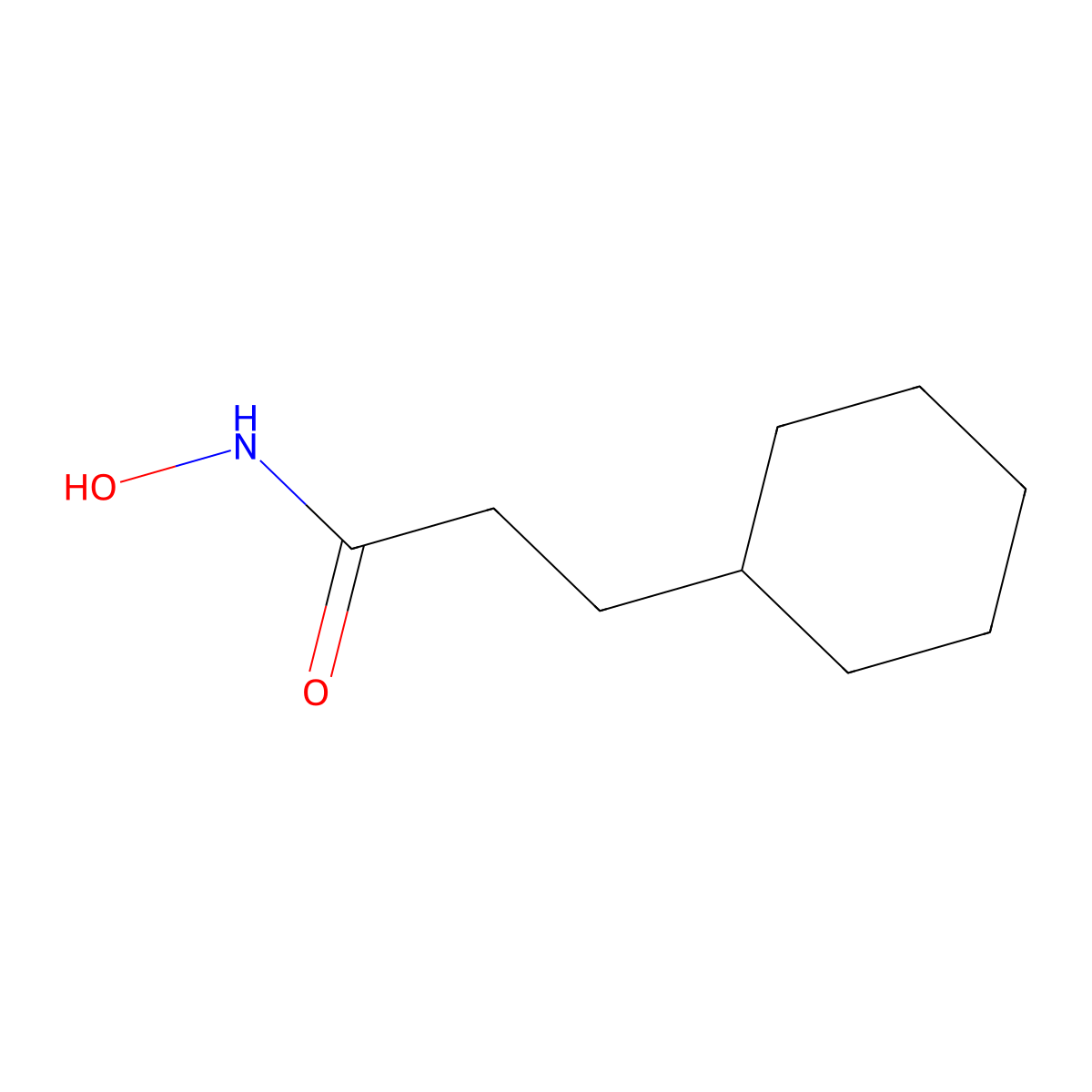 3-cyclohexyl-N-hydroxypropanamide molecular structure, CAS 651738-74-8