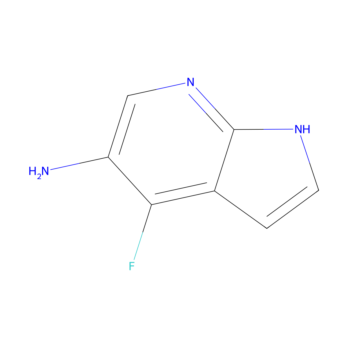 4-Fluoro-1H-pyrrolo[2,3-B]pyridin-5-amine molecular structure, CAS 651744-35-3