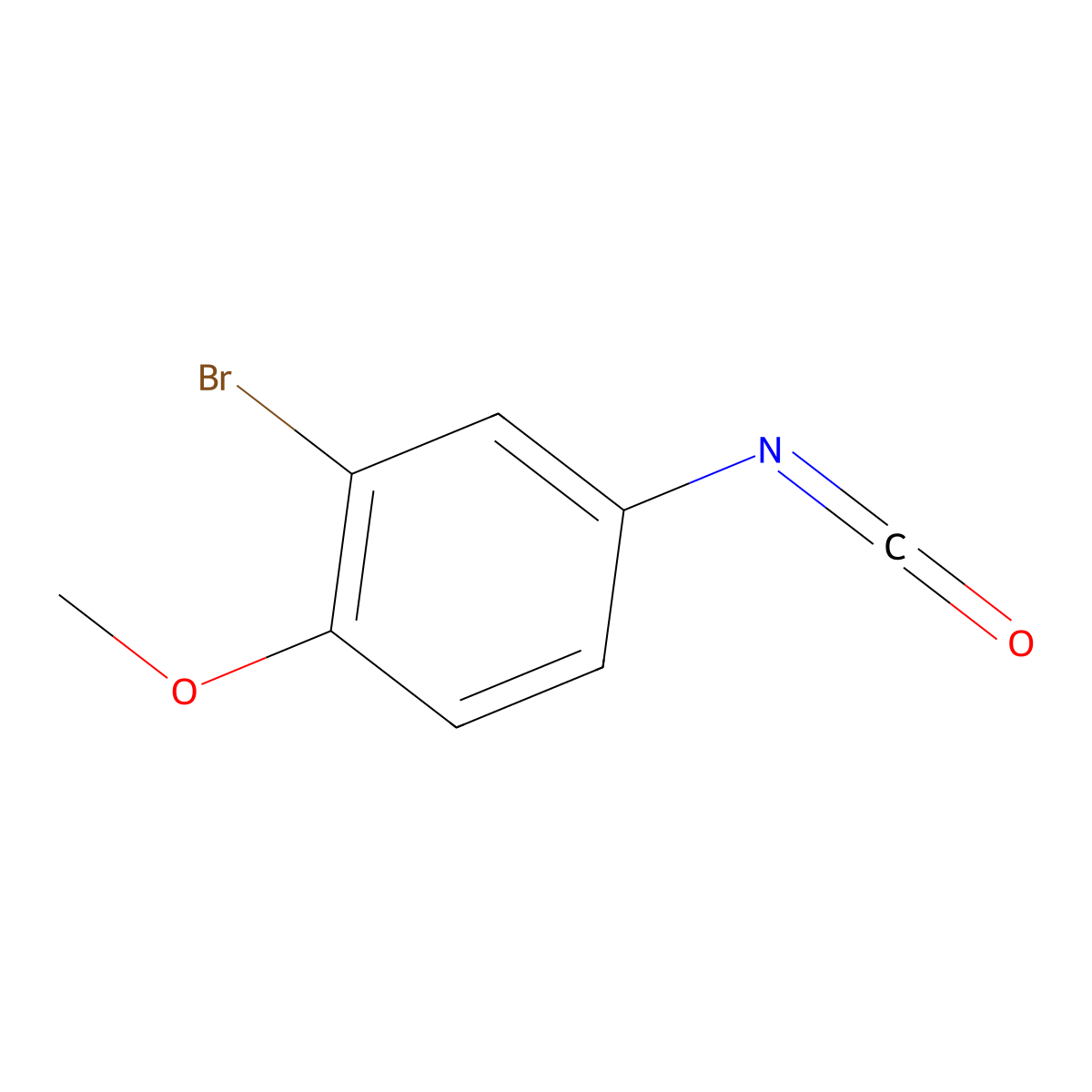2-Bromo-4-isocyanato-1-methoxybenzene molecular structure, CAS 65175-87-3