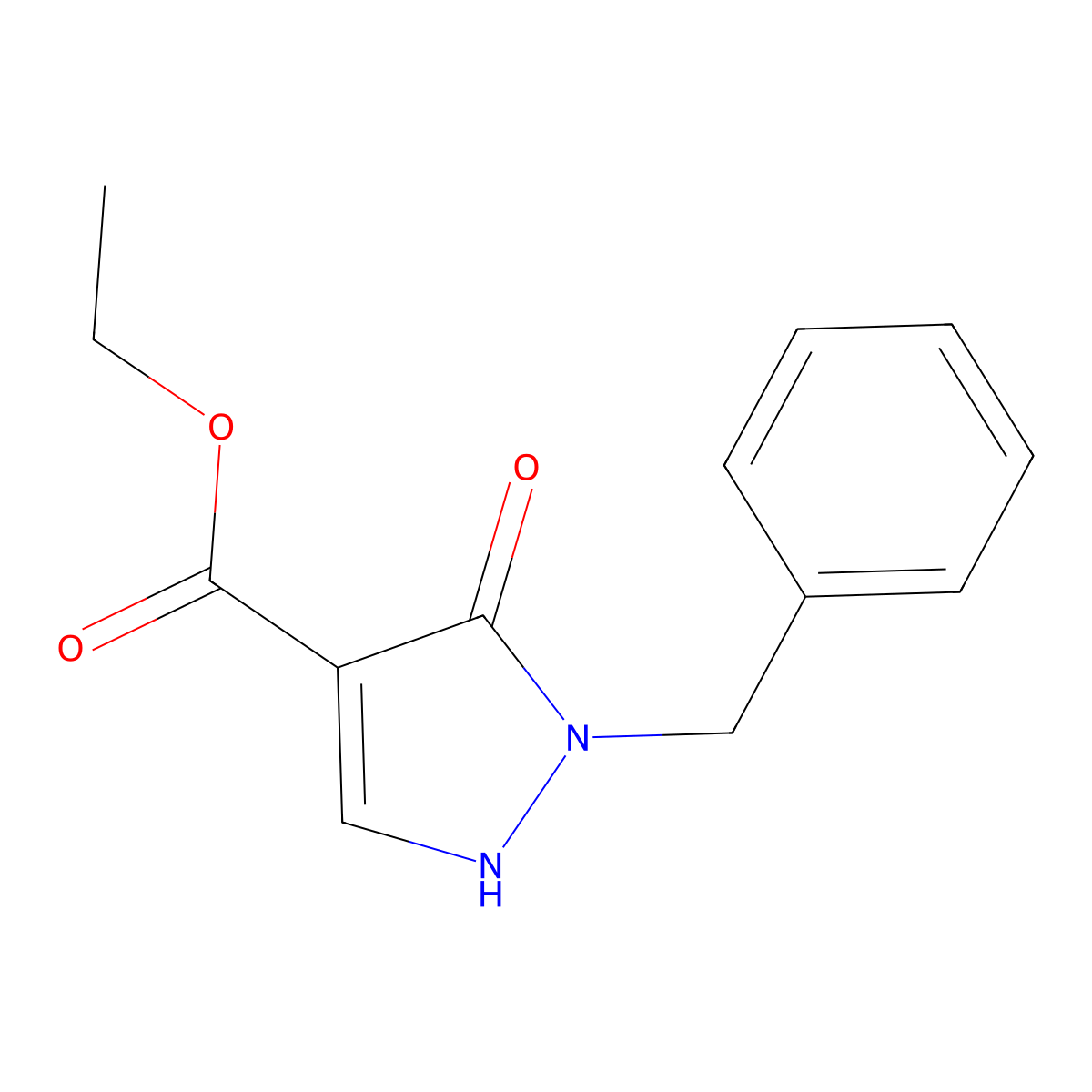 ethyl 1-benzyl-5-hydroxy-1H-pyrazole-4-carboxylate molecular structure, CAS 651755-15-6