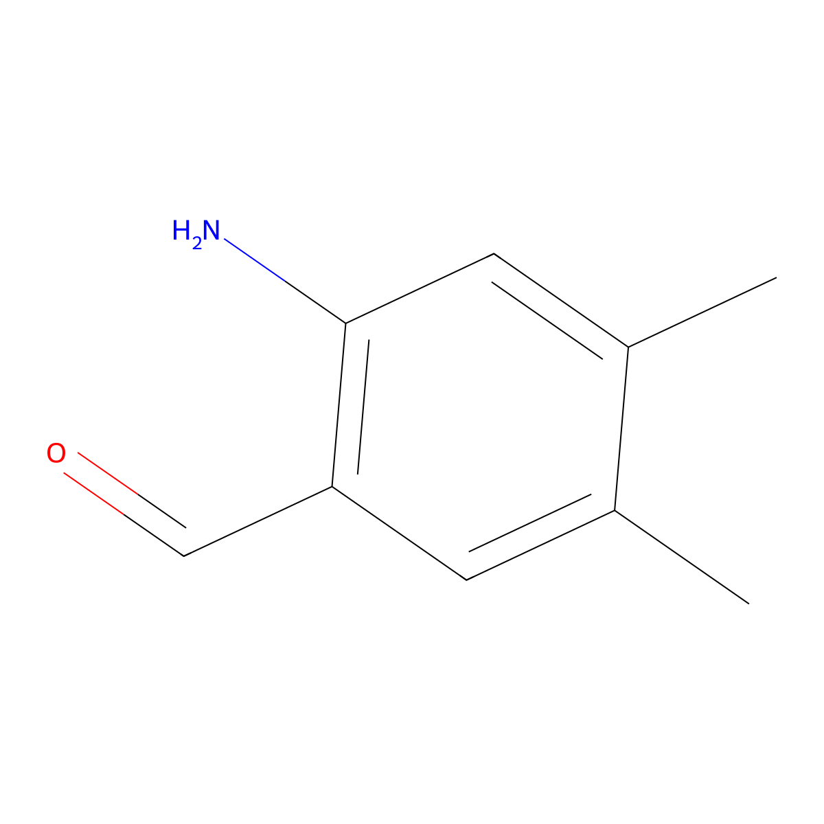 2-Amino-4,5-dimethylbenzaldehyde molecular structure, CAS 65176-91-2