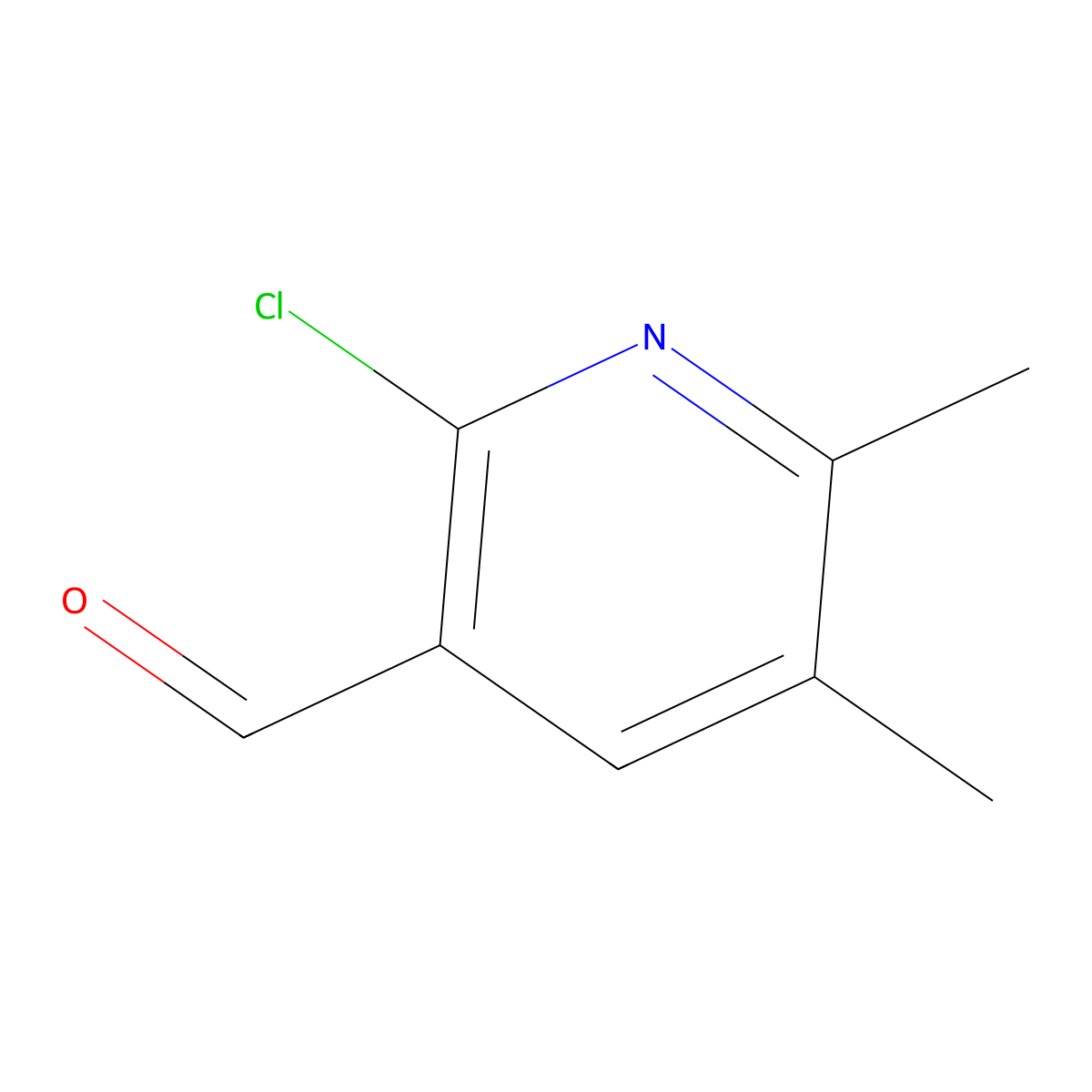 2-Chloro-5,6-dimethylnicotinaldehyde molecular structure, CAS 65176-92-3