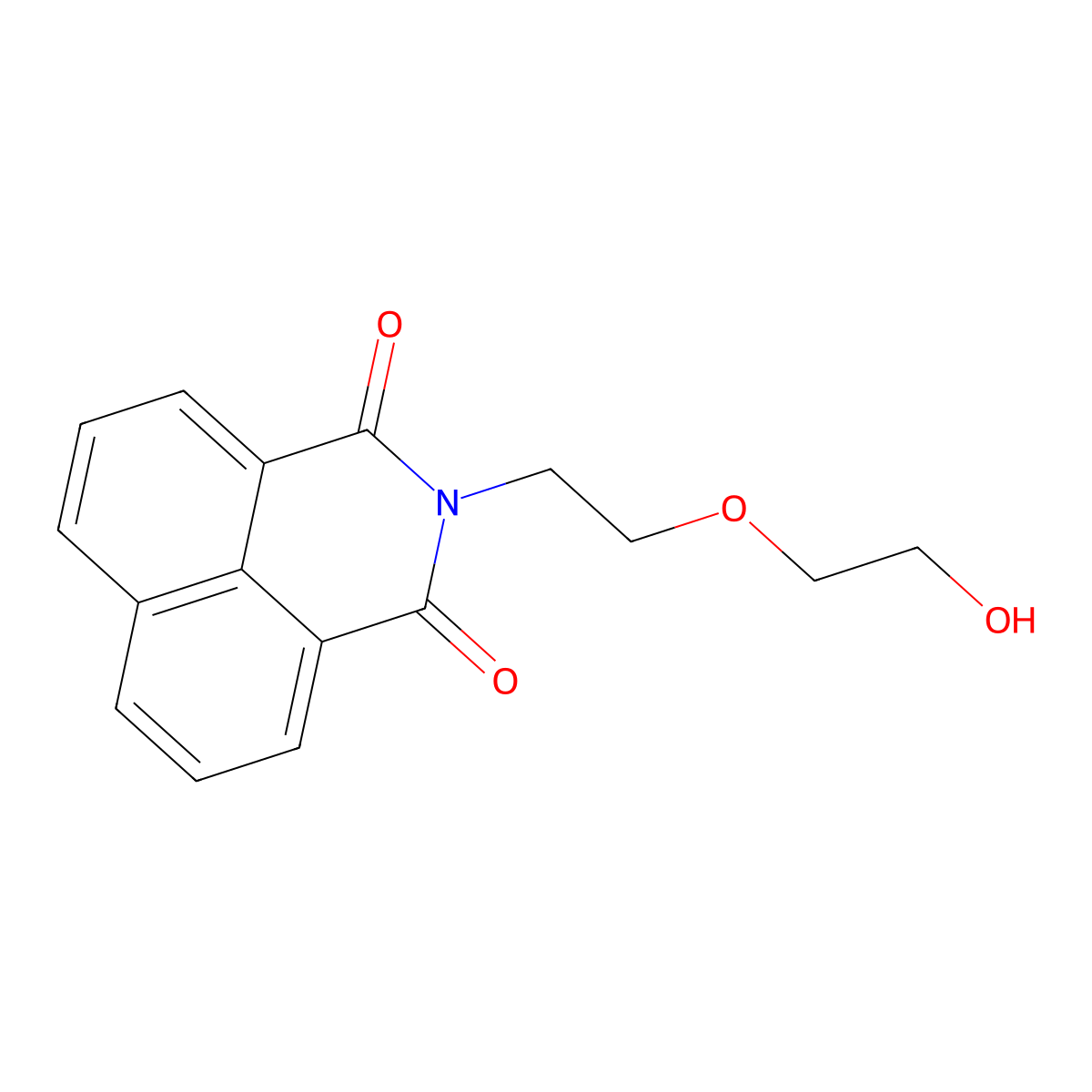 2-(2-(2-hydroxyethoxy)ethyl)-1H-benzo[de]isoquinoline-1,3(2H)-dione molecular structure, CAS 651768-35-3