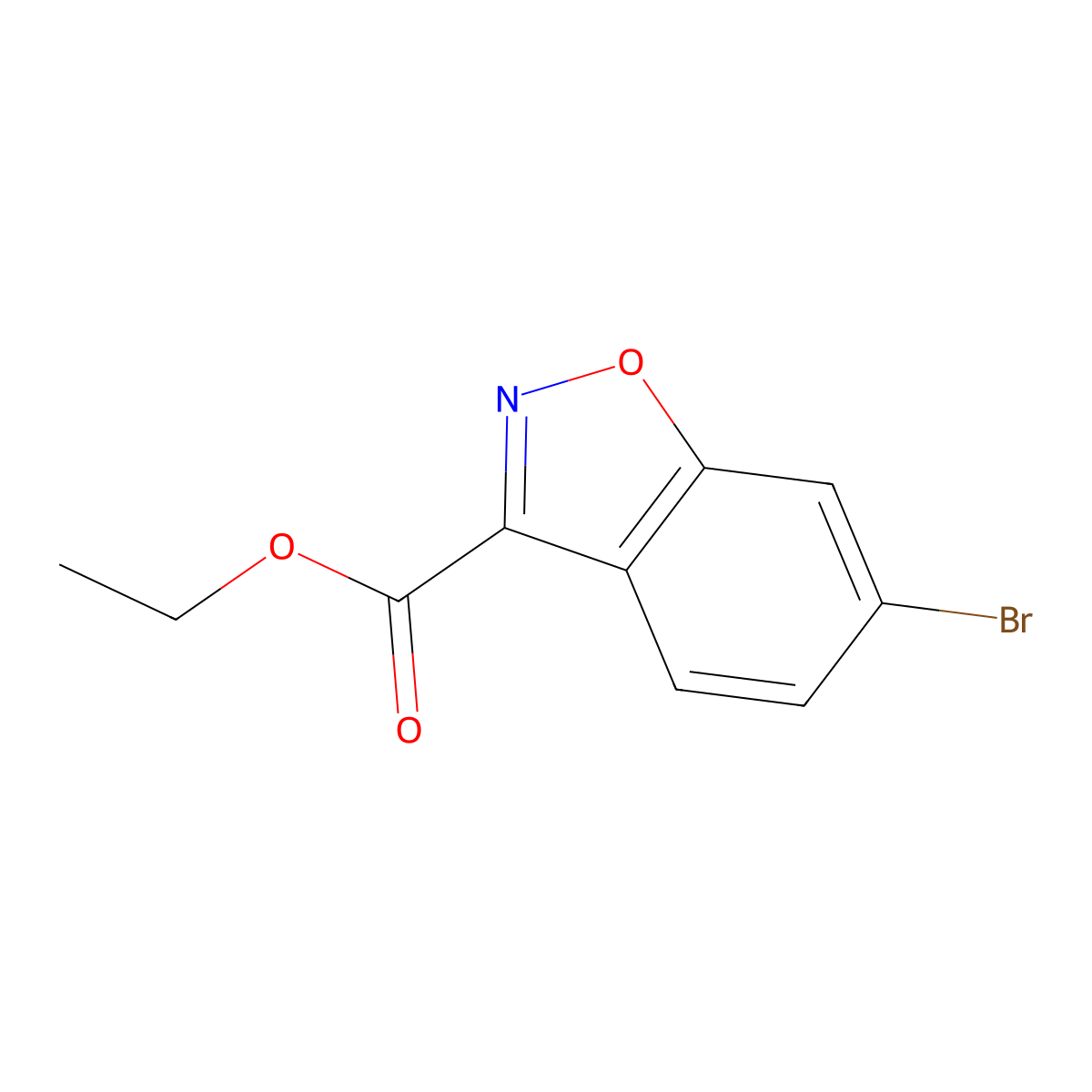 Ethyl 6-bromobenzo[d]isoxazole-3-carboxylate molecular structure, CAS 651780-27-7