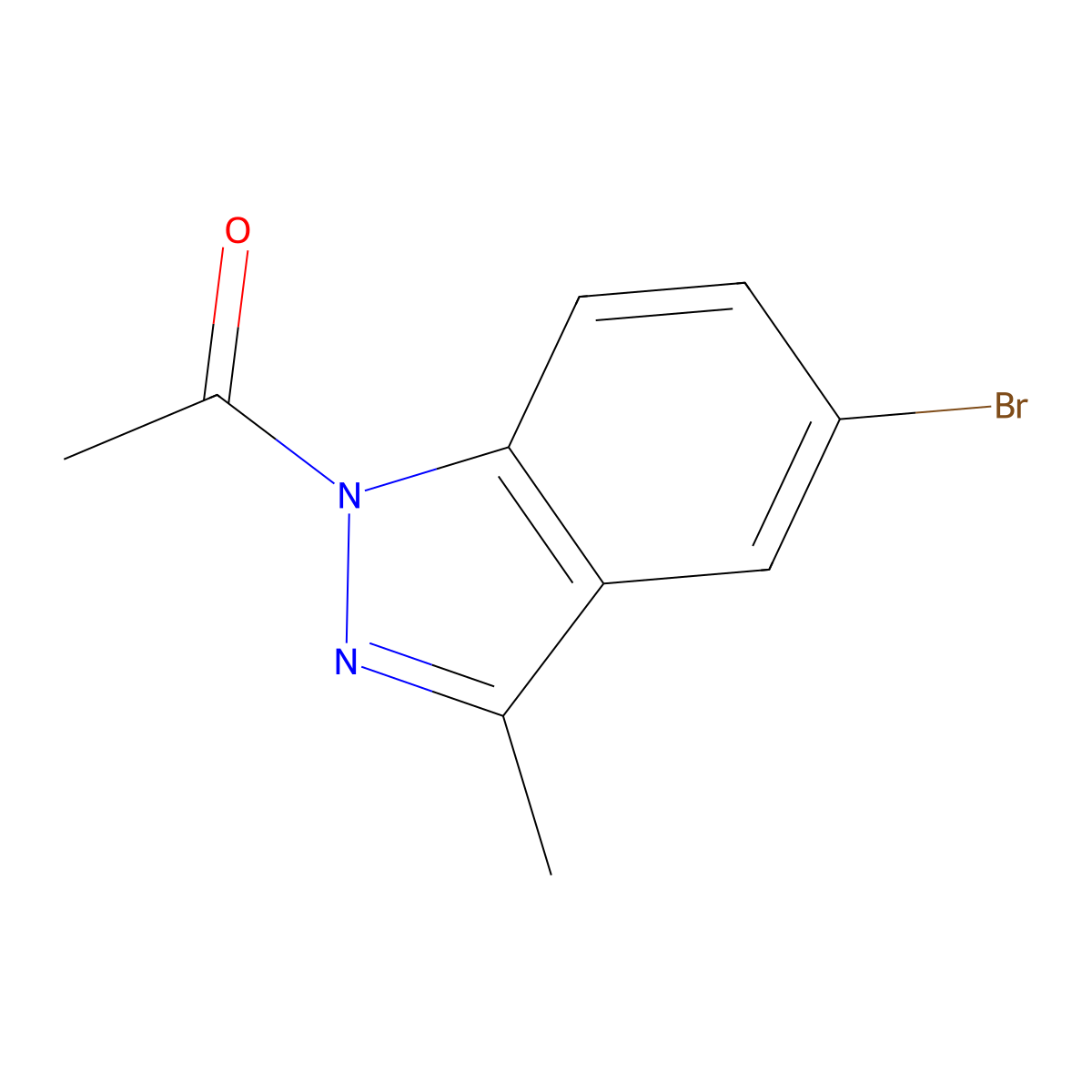 1-(5-Bromo-3-methyl-1H-indazol-1-yl)ethan-1-one molecular structure, CAS 651780-46-0