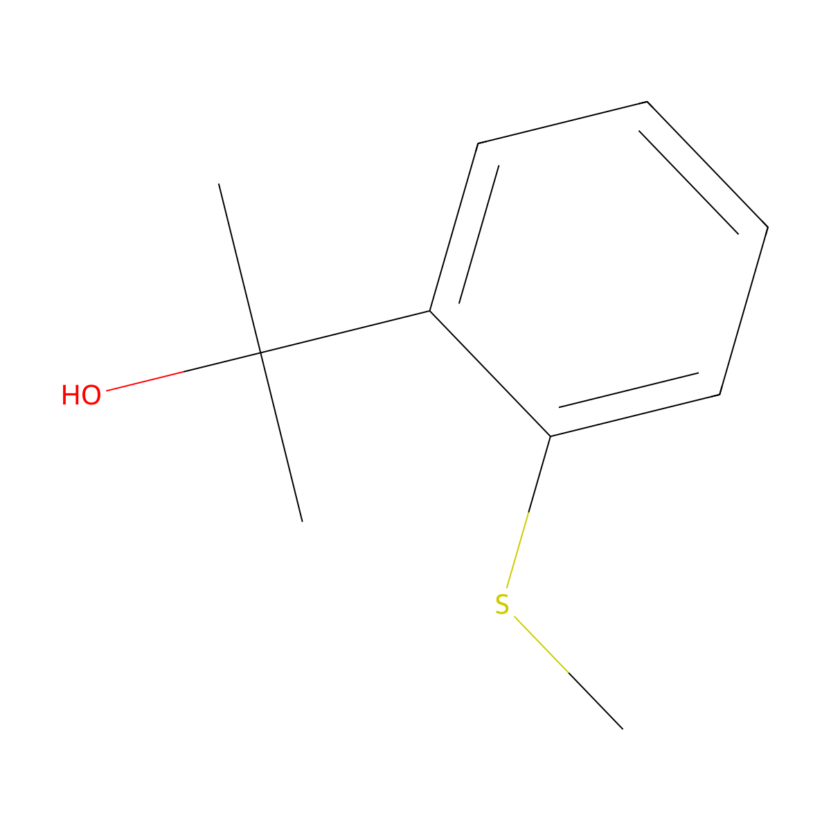 2-[2-(Methylthio)phenyl]-2-propanol molecular structure, CAS 6518-72-5