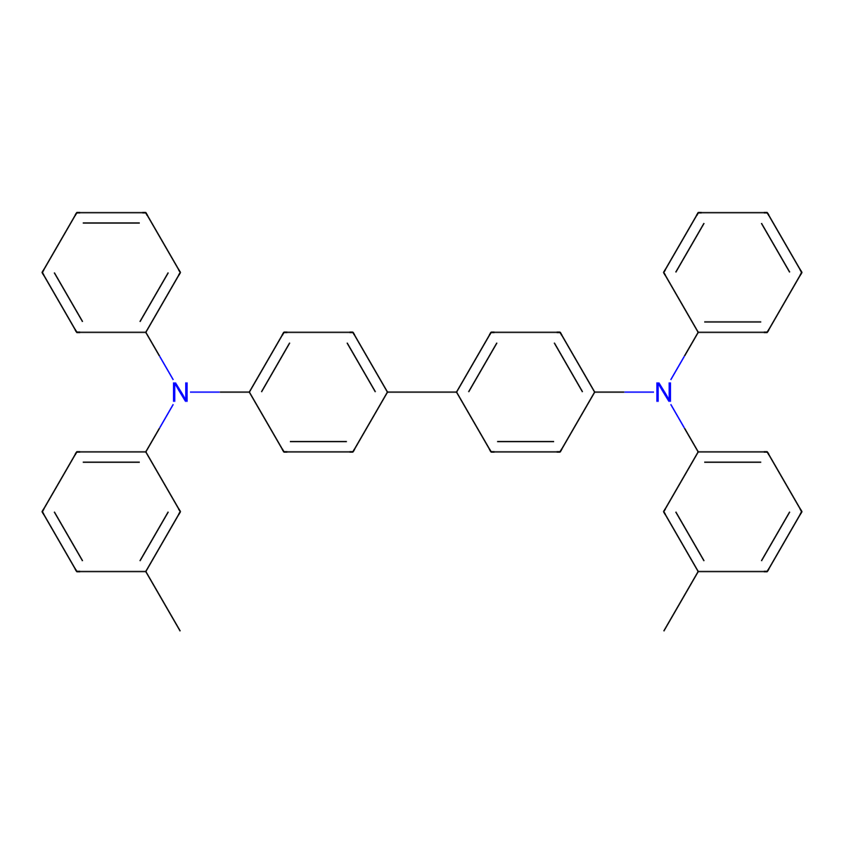 [1,1'-Biphenyl]-4,4'-diamine, N4,N4'-bis(3-methylphenyl)-N4,N4'-diphenyl- molecular structure, CAS 65181-78-4