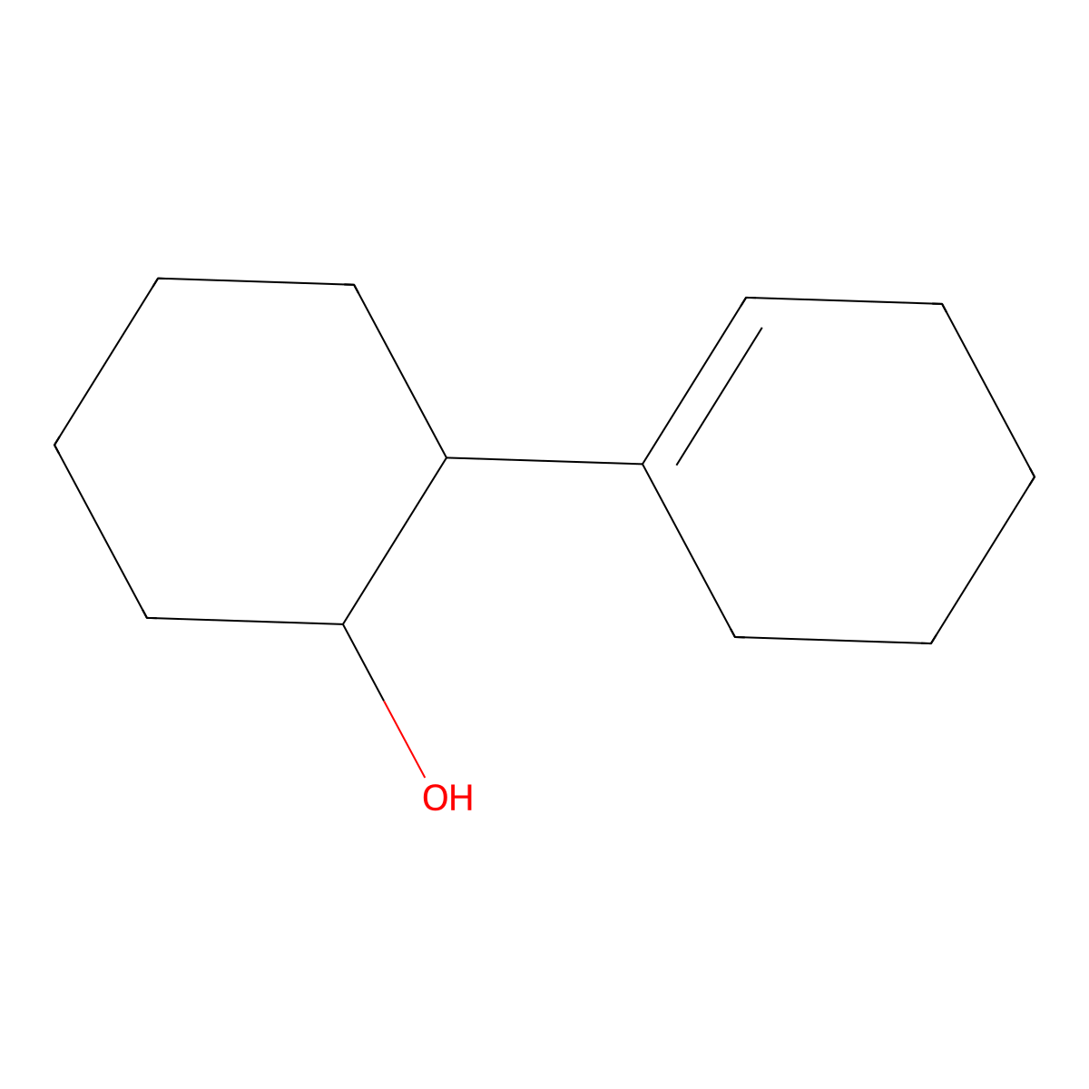 2-(Cyclohex-1-EN-1-YL)cyclohexan-1-OL molecular structure, CAS 65181-96-6