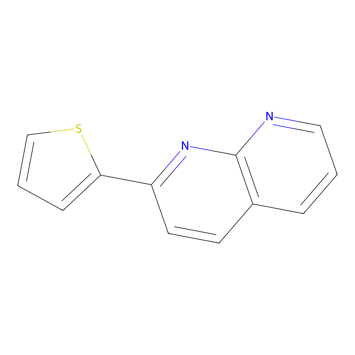 2-(Thiophen-2-yl)-1,8-naphthyridine molecular structure, CAS 65182-63-0